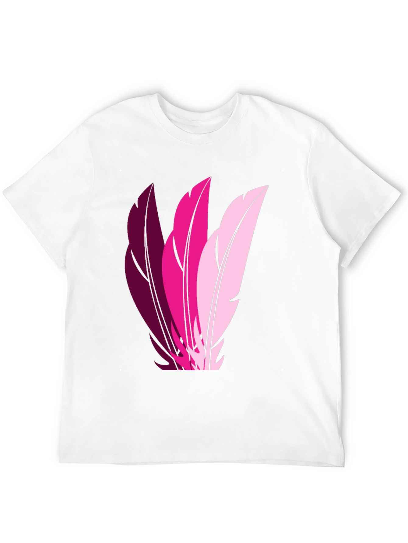 Feather Trio Graphic T-Shirt - Casual Style