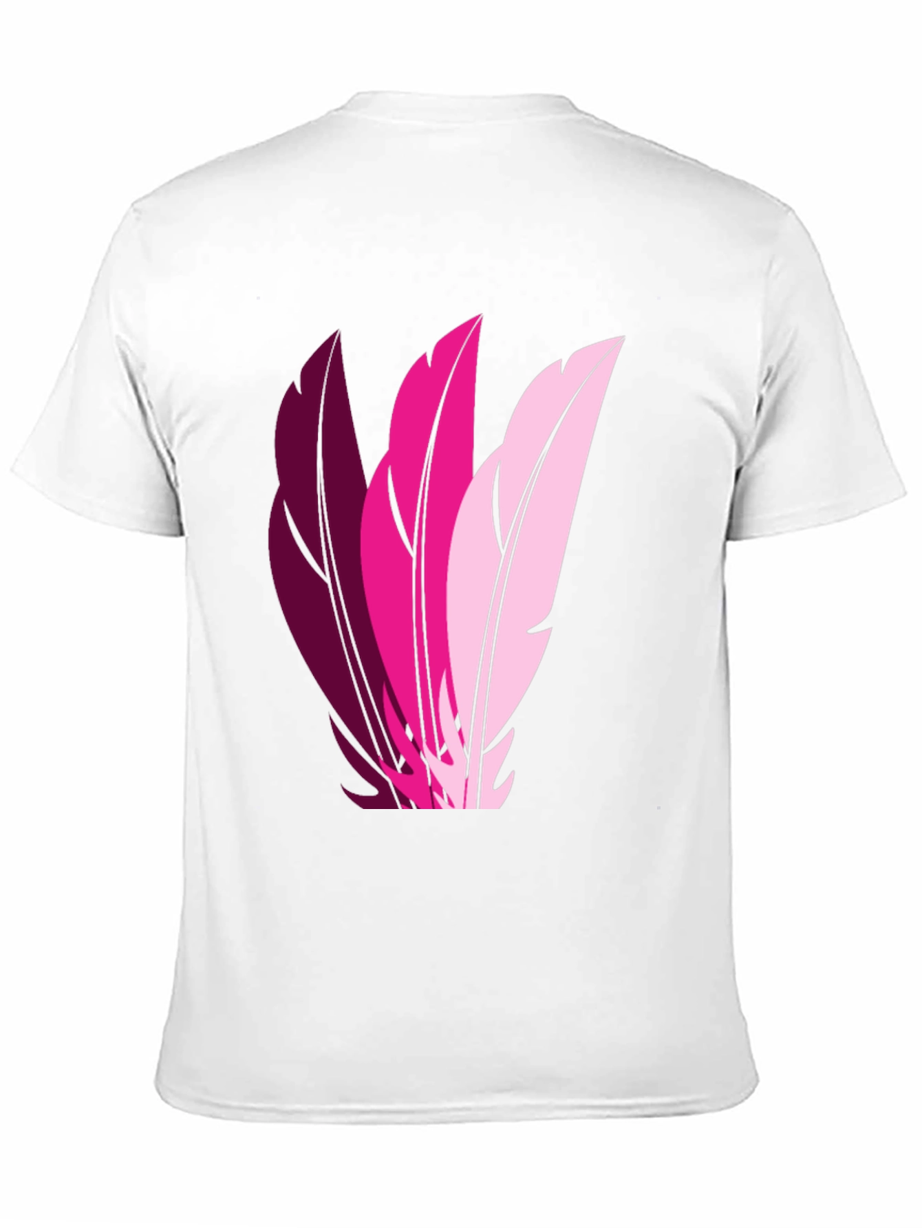 Feather Trio Graphic T-Shirt - Casual Style