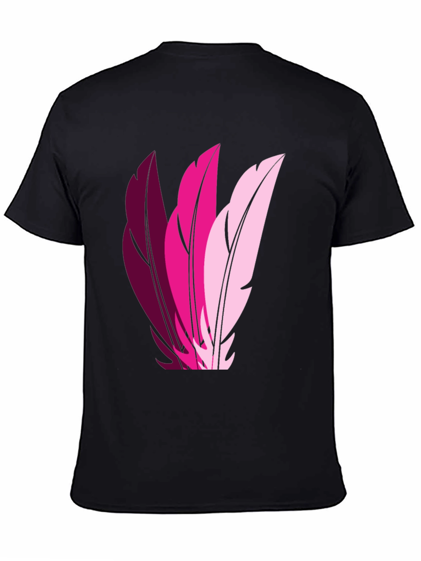 Feather Trio Graphic T-Shirt - Casual Style