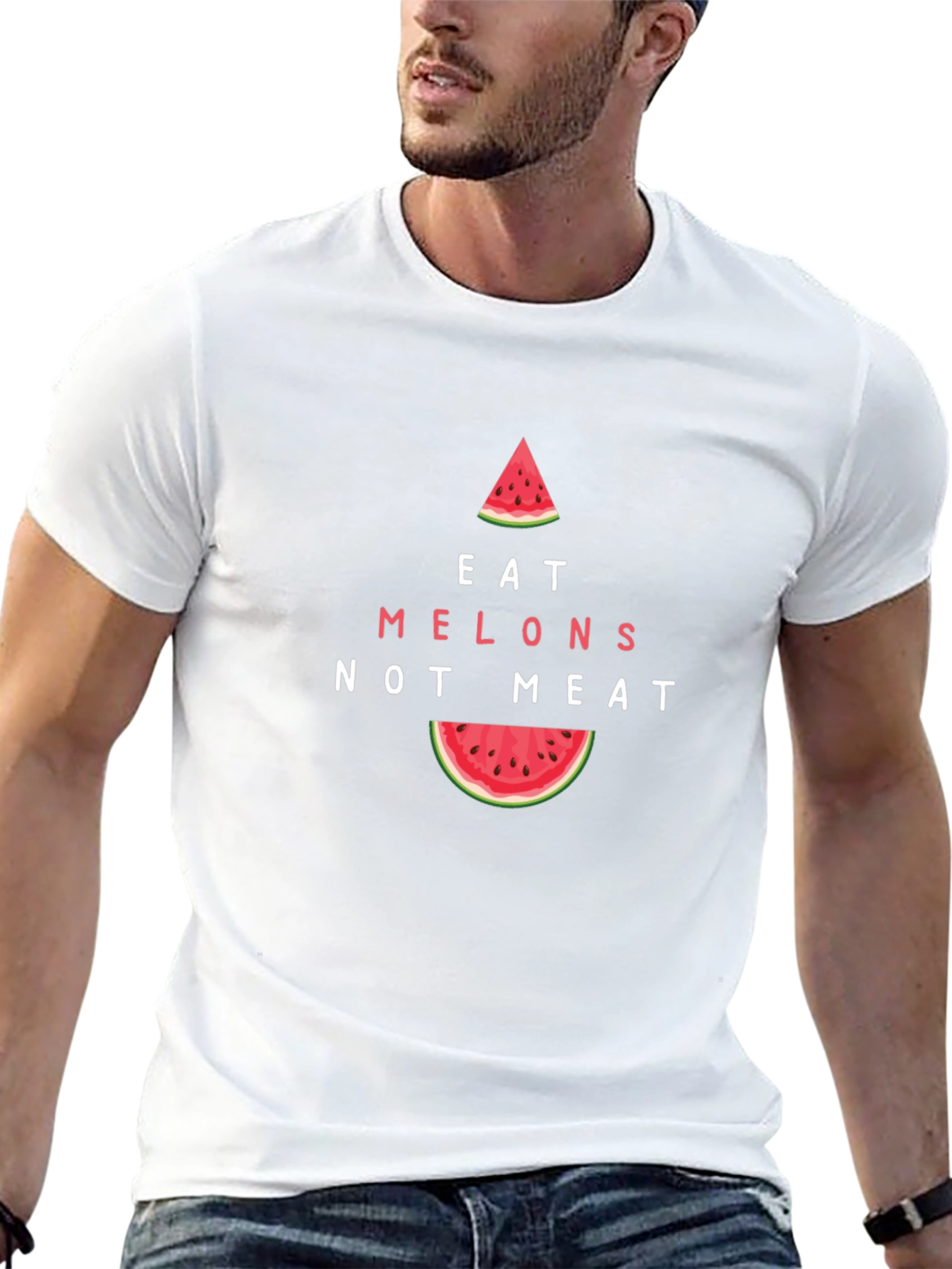 Eat Melons Not Meat Graphic Tee