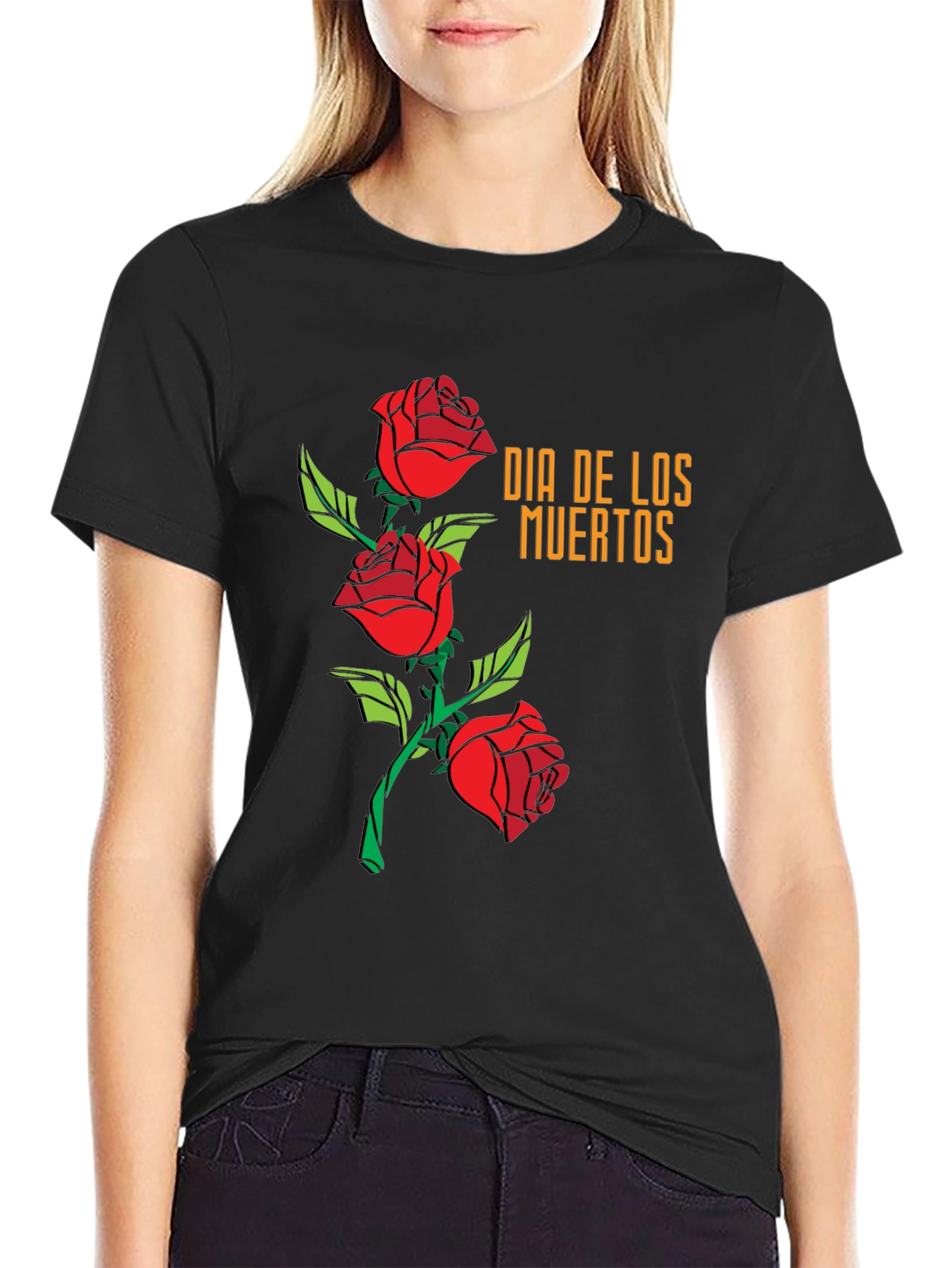 Dia de los Muertos Roses T-Shirt