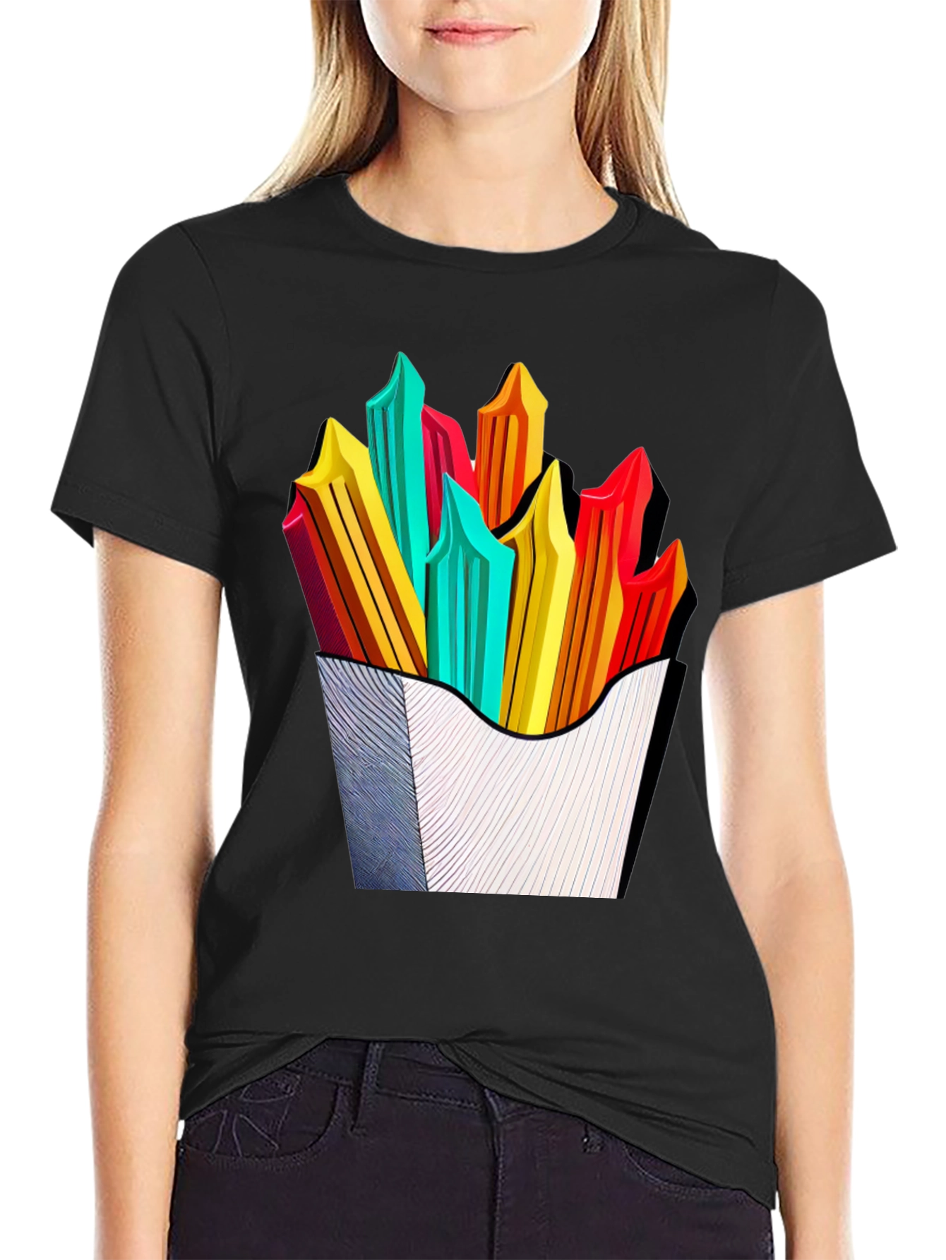 Funky Fries Graphic Tee - Stylish Unisex T-Shirt