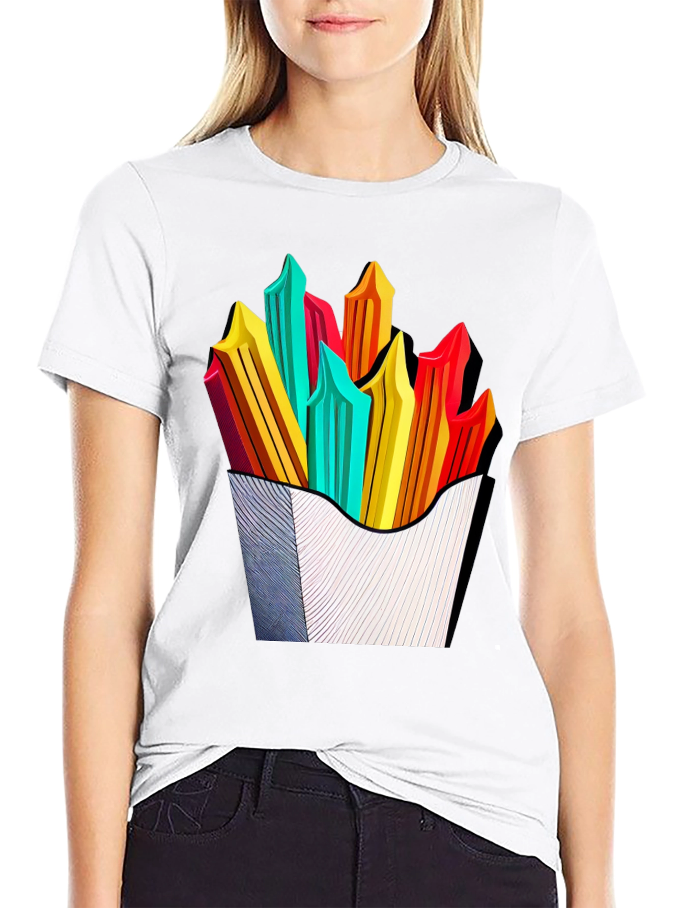 Funky Fries Graphic Tee - Stylish Unisex T-Shirt
