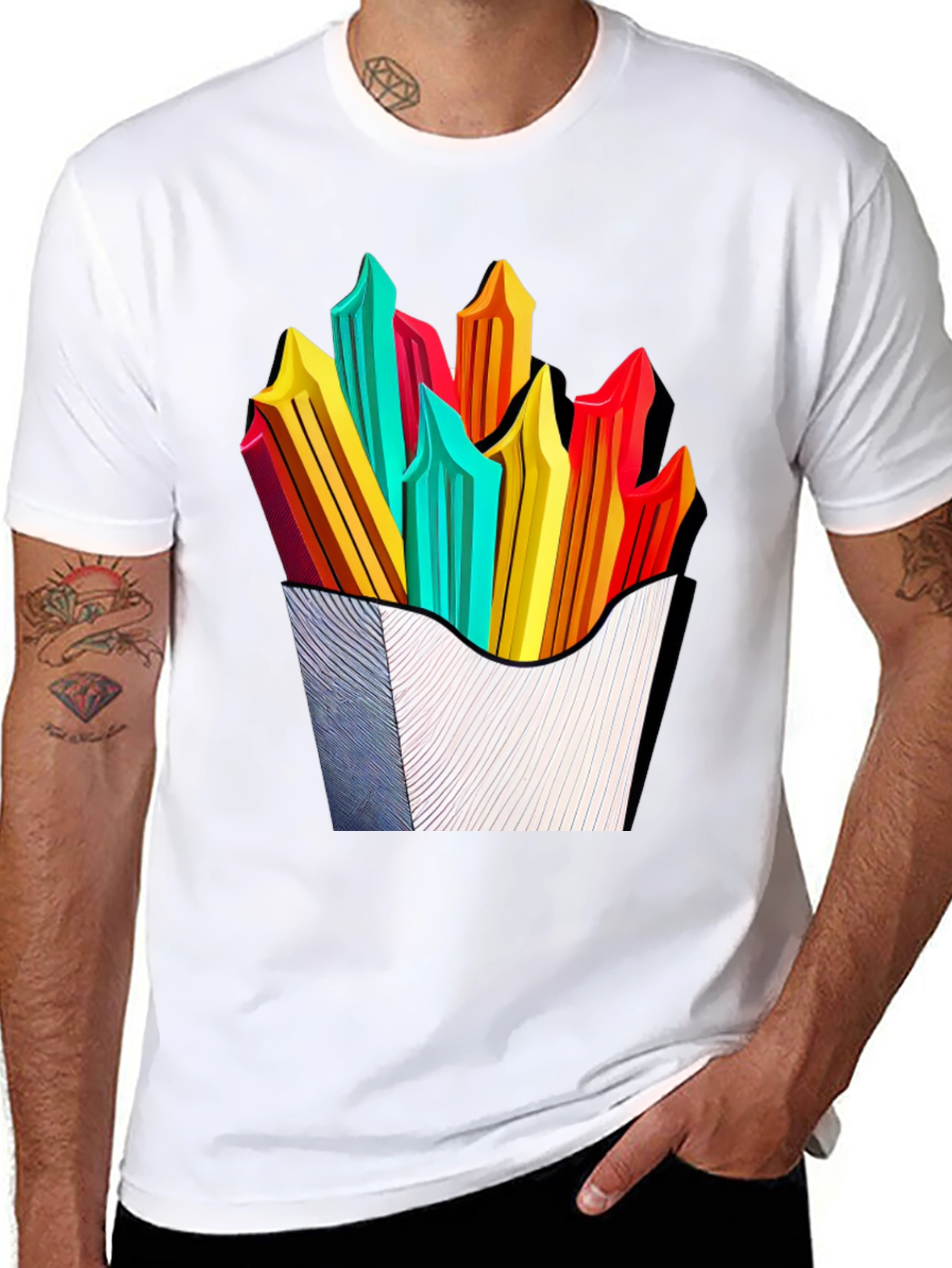 Funky Fries Graphic Tee - Stylish Unisex T-Shirt