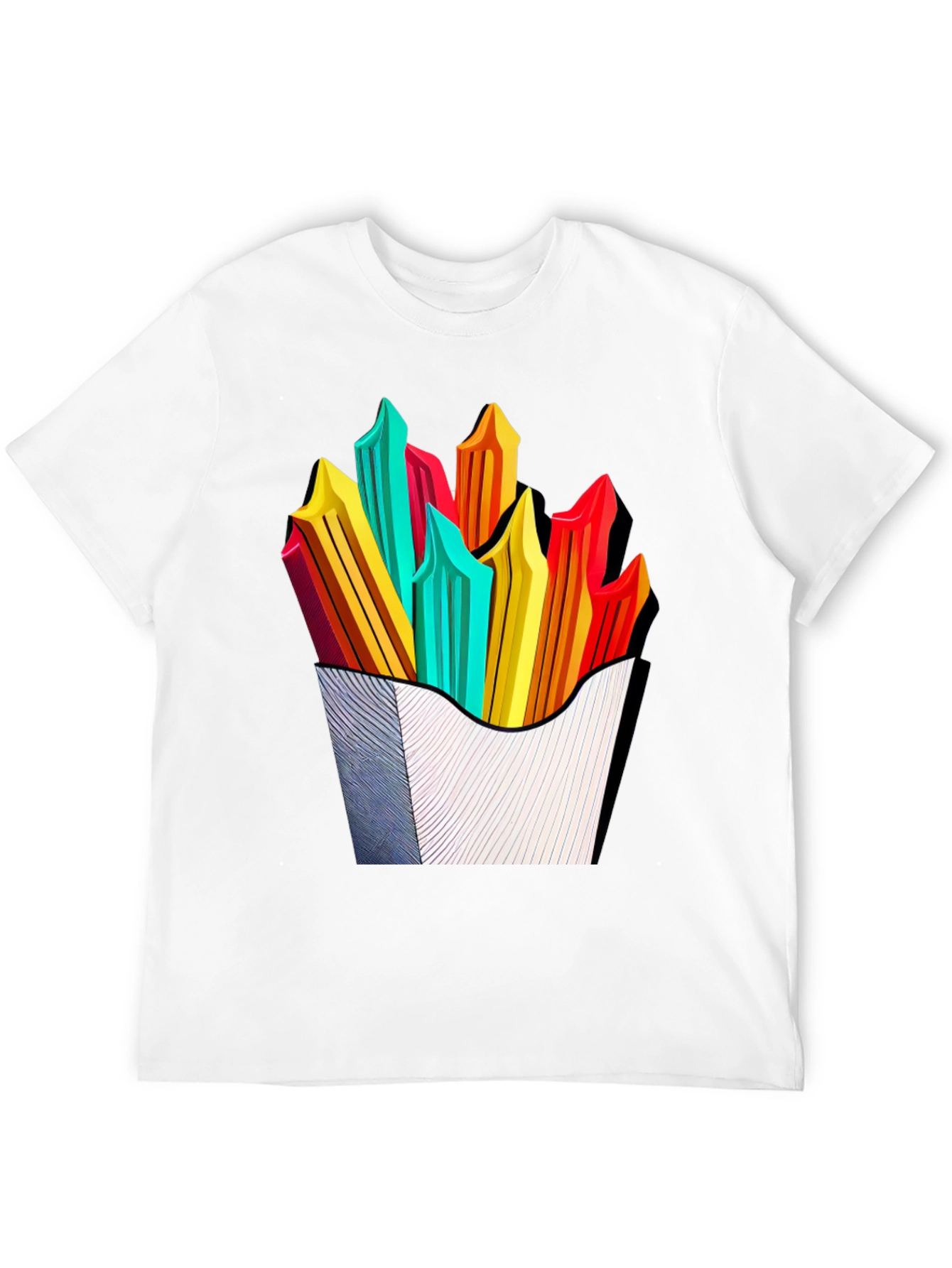 Funky Fries Graphic Tee - Stylish Unisex T-Shirt