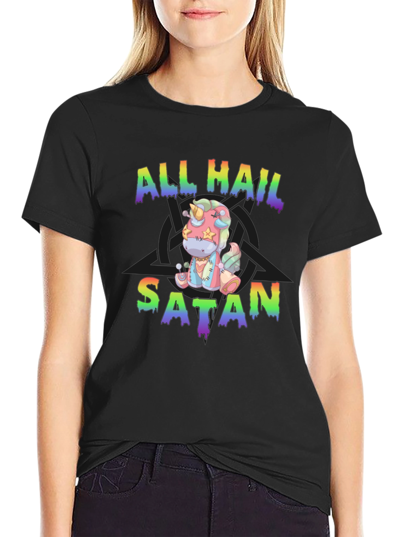 All Hail Satan Unicorn T-Shirt