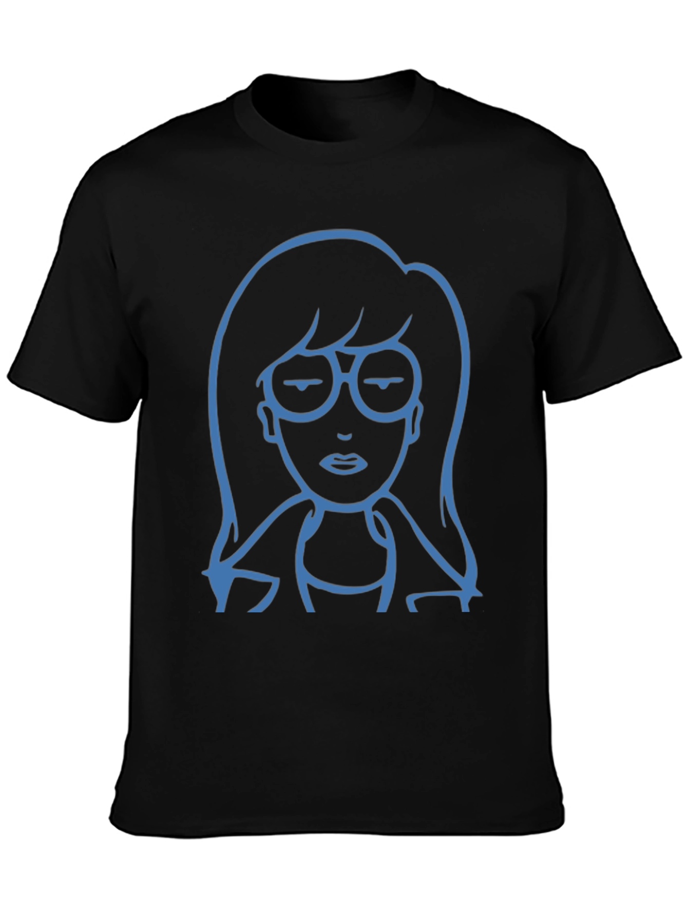 Daria Cartoon Graphic T-Shirt - Black