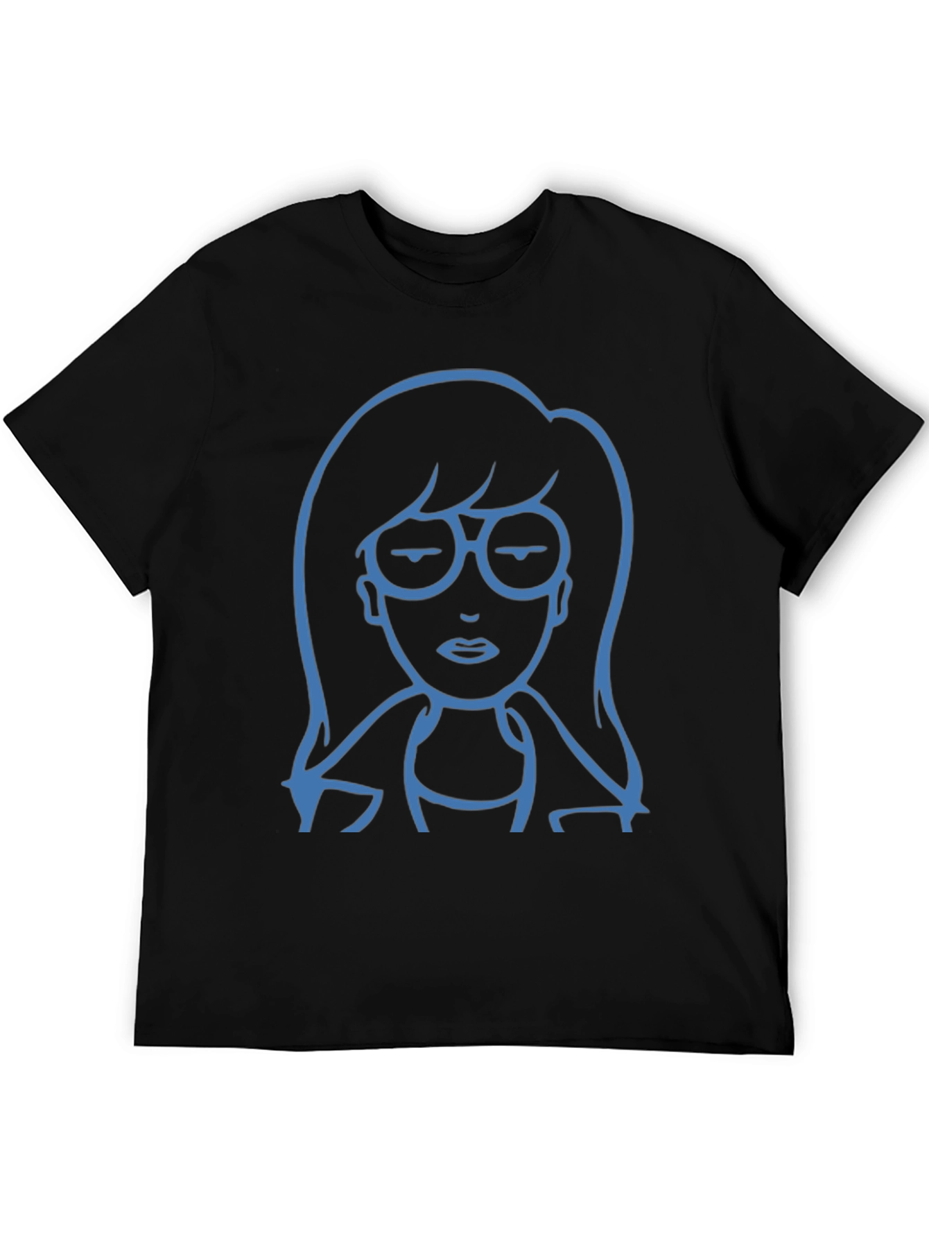 Daria Cartoon Graphic T-Shirt - Black