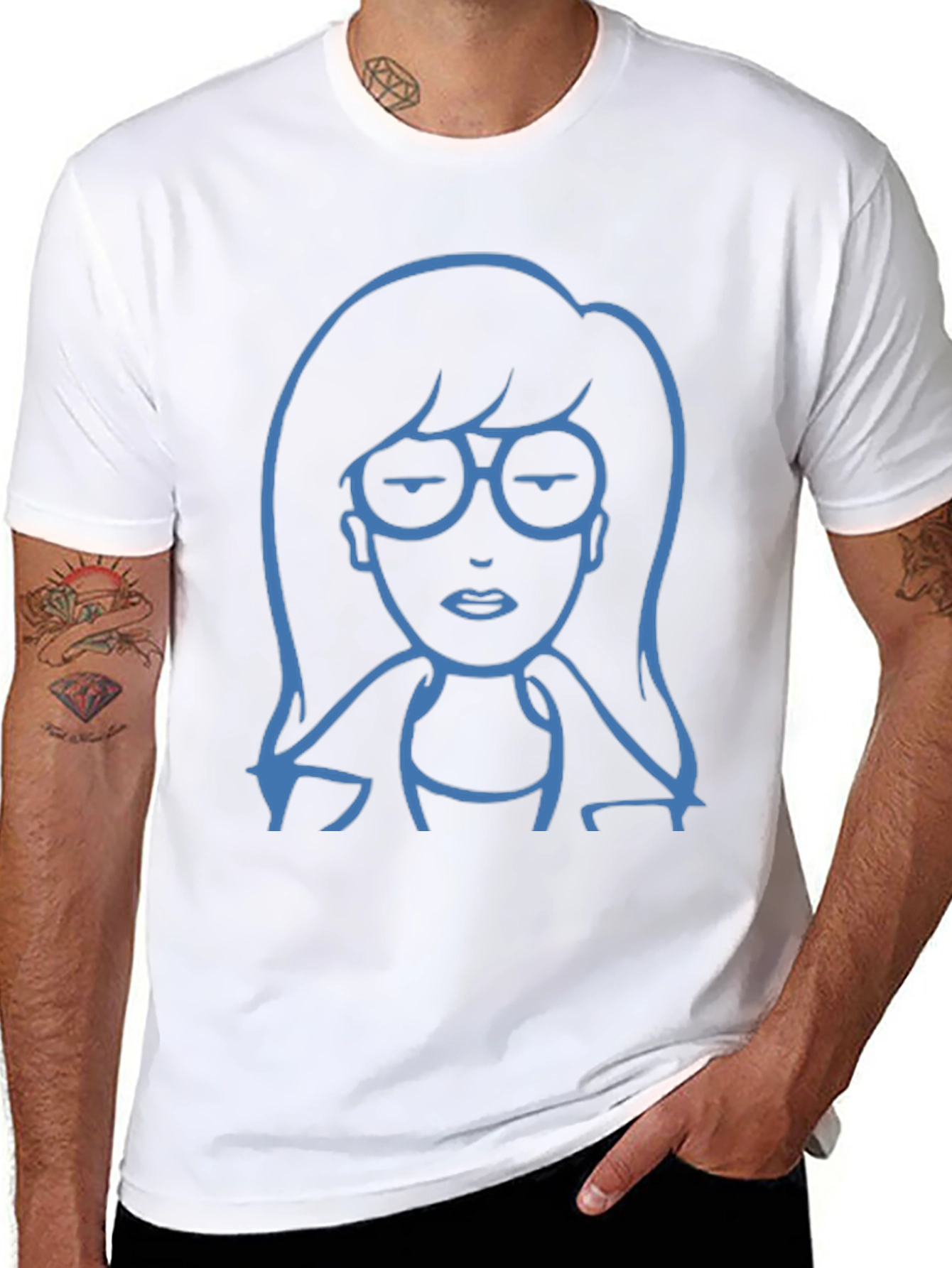 Daria Cartoon Graphic T-Shirt - Black