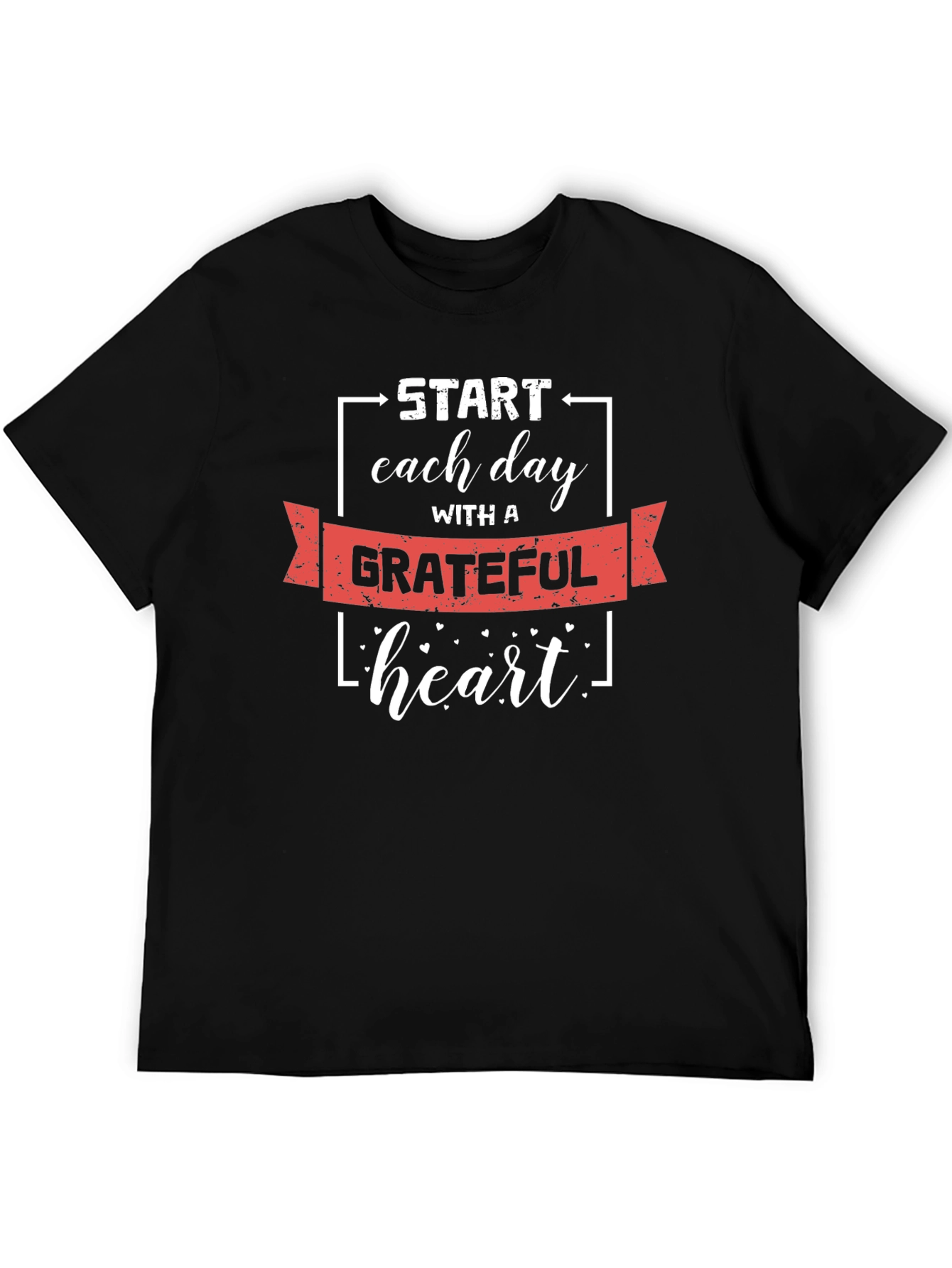 Grateful Heart Black T-Shirt