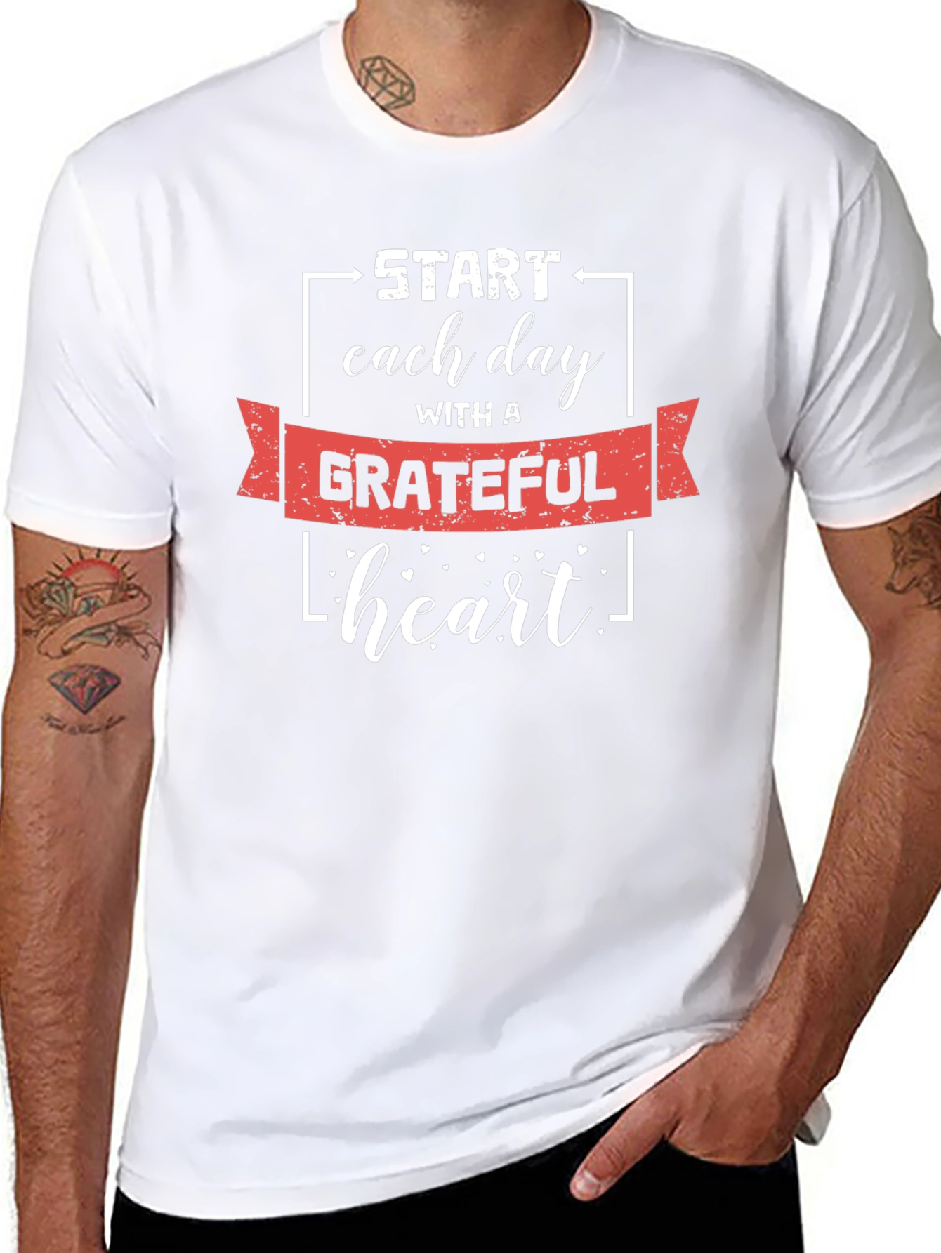 Grateful Heart Black T-Shirt