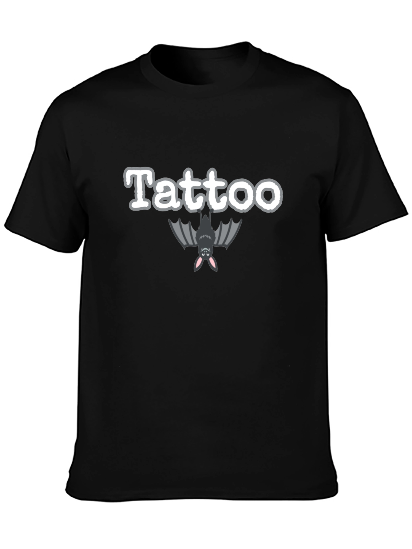 Tattoo Bat Graphic Black T-Shirt