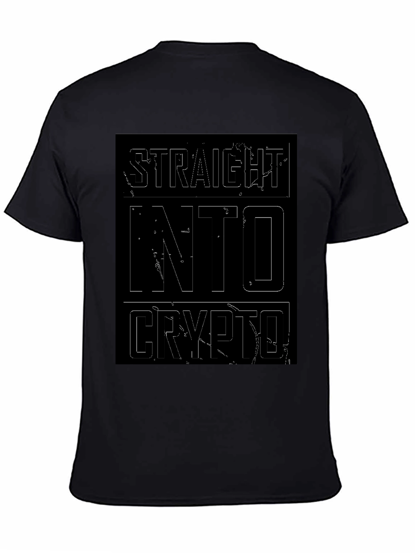 Straight Into Crypto Black T-Shirt