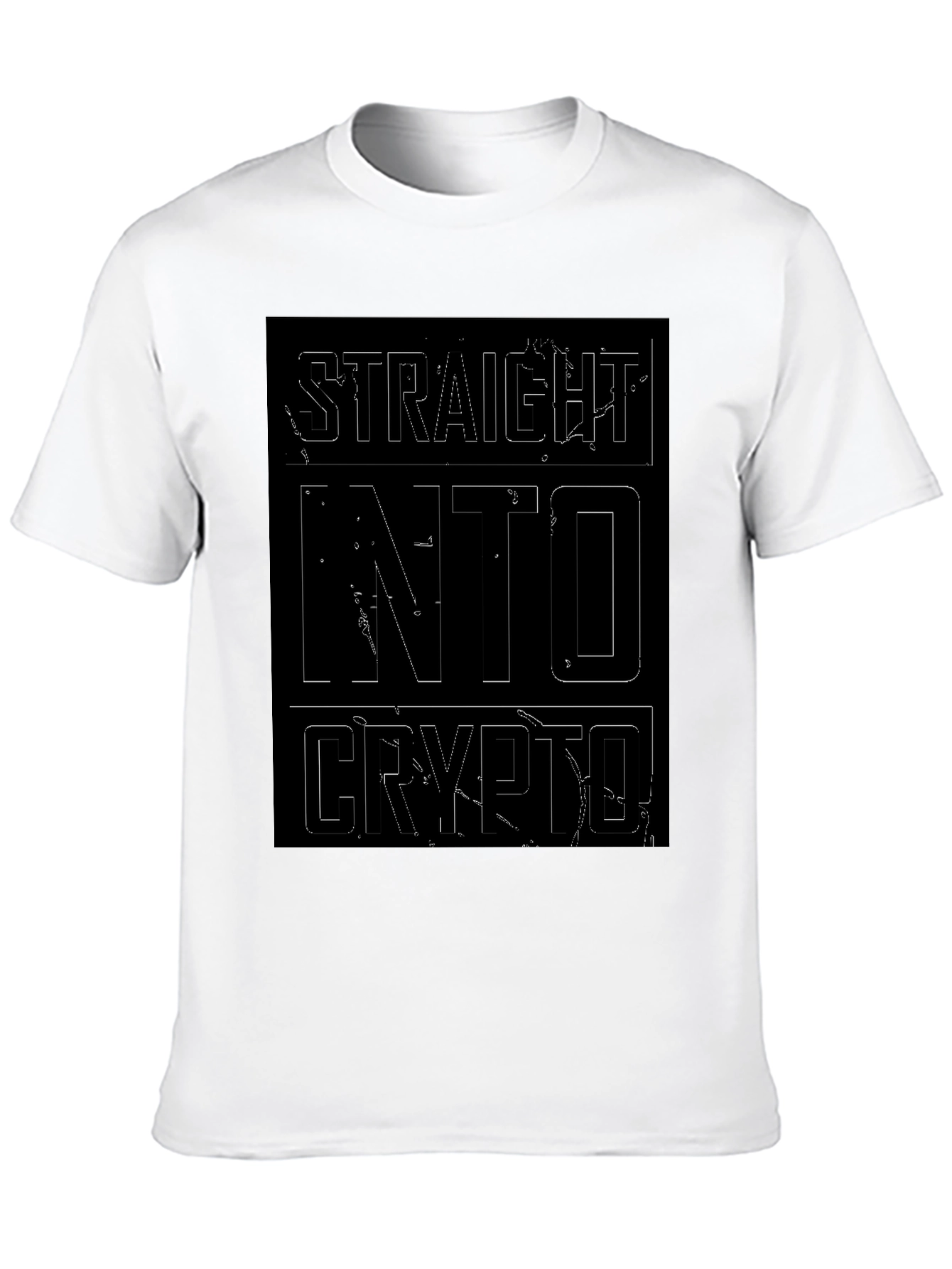 Straight Into Crypto Black T-Shirt