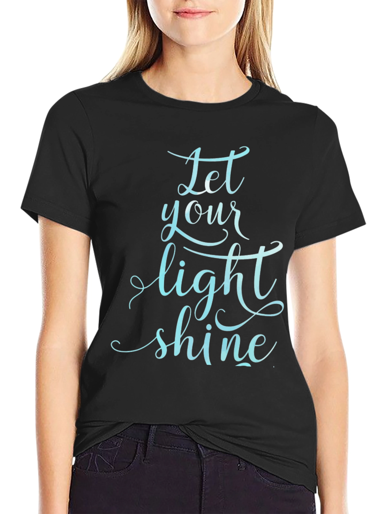 Let Your Light Shine Black T-Shirt