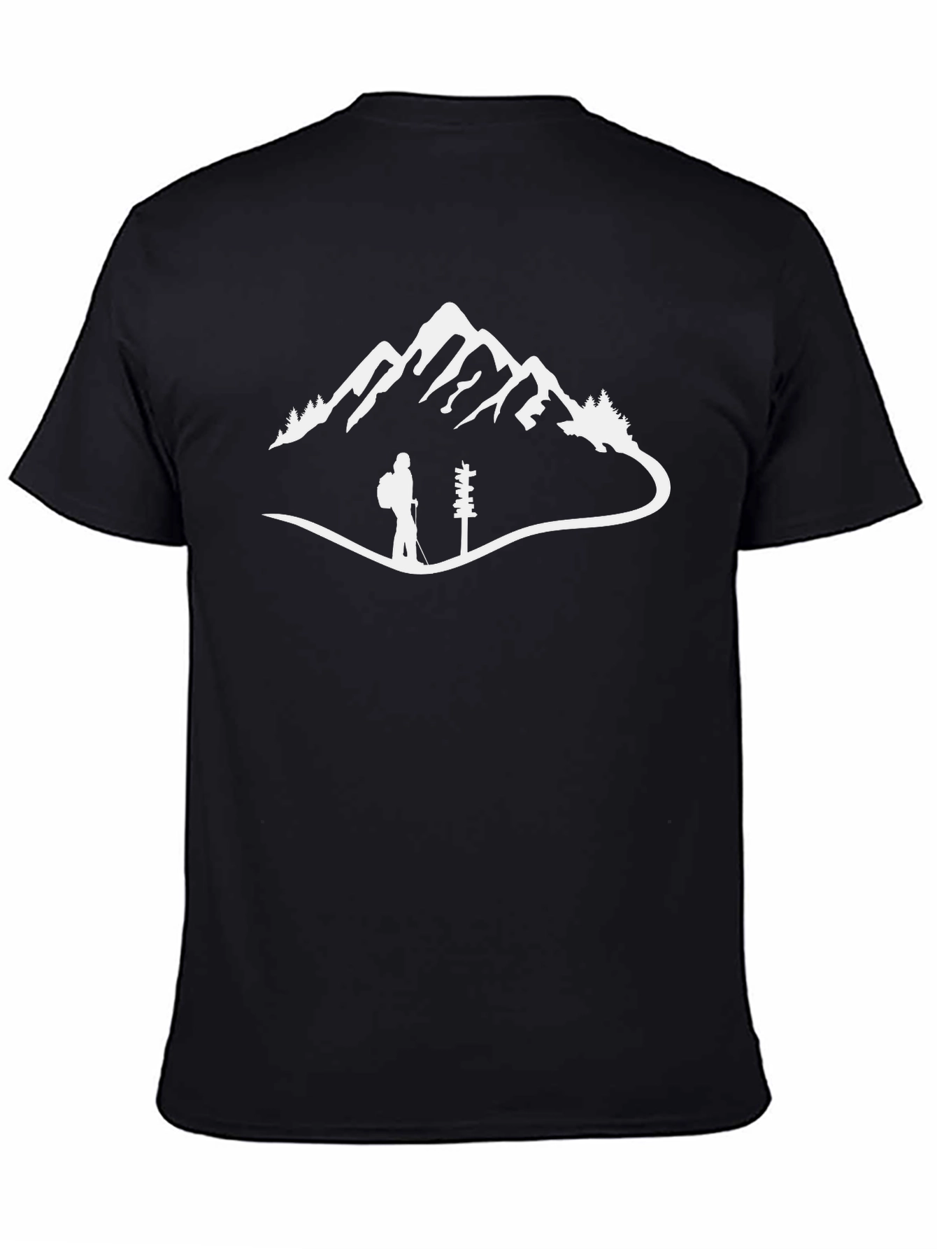 Mountain Hiker Graphic Tee - Black