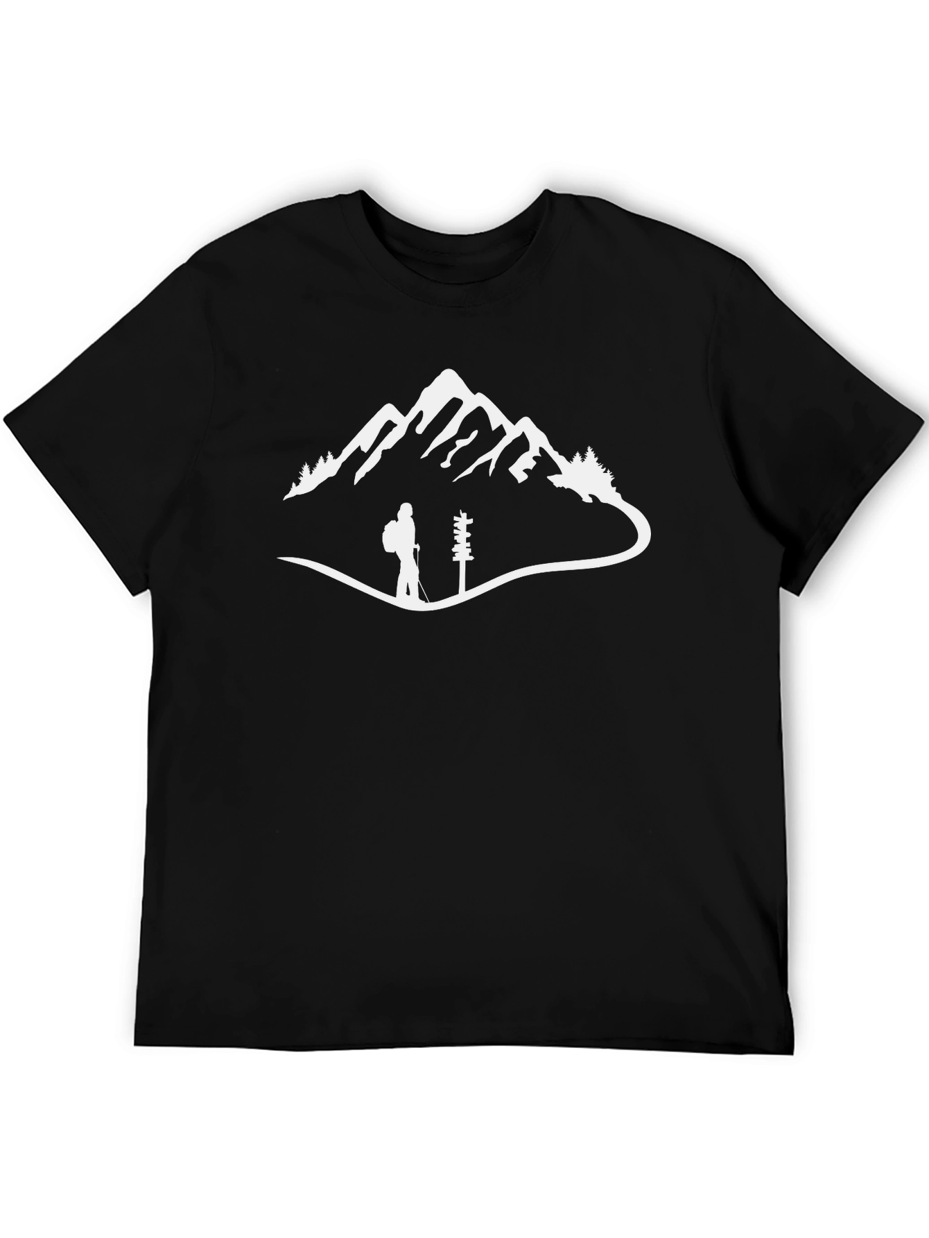 Mountain Hiker Graphic Tee - Black
