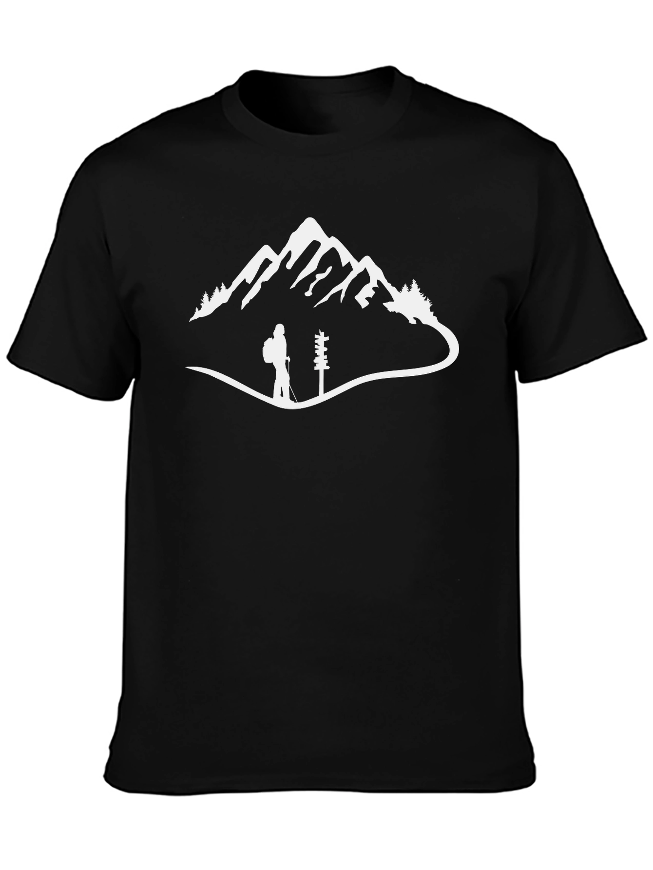 Mountain Hiker Graphic Tee - Black