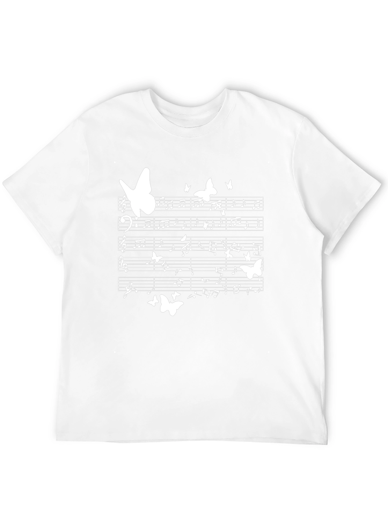 Musical Butterfly T-Shirt - Black Cotton Tee