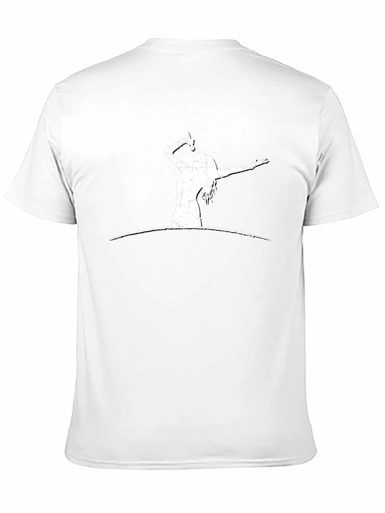 Retro Rocker Graphic Tee - Black Cotton Casual T-Shirt