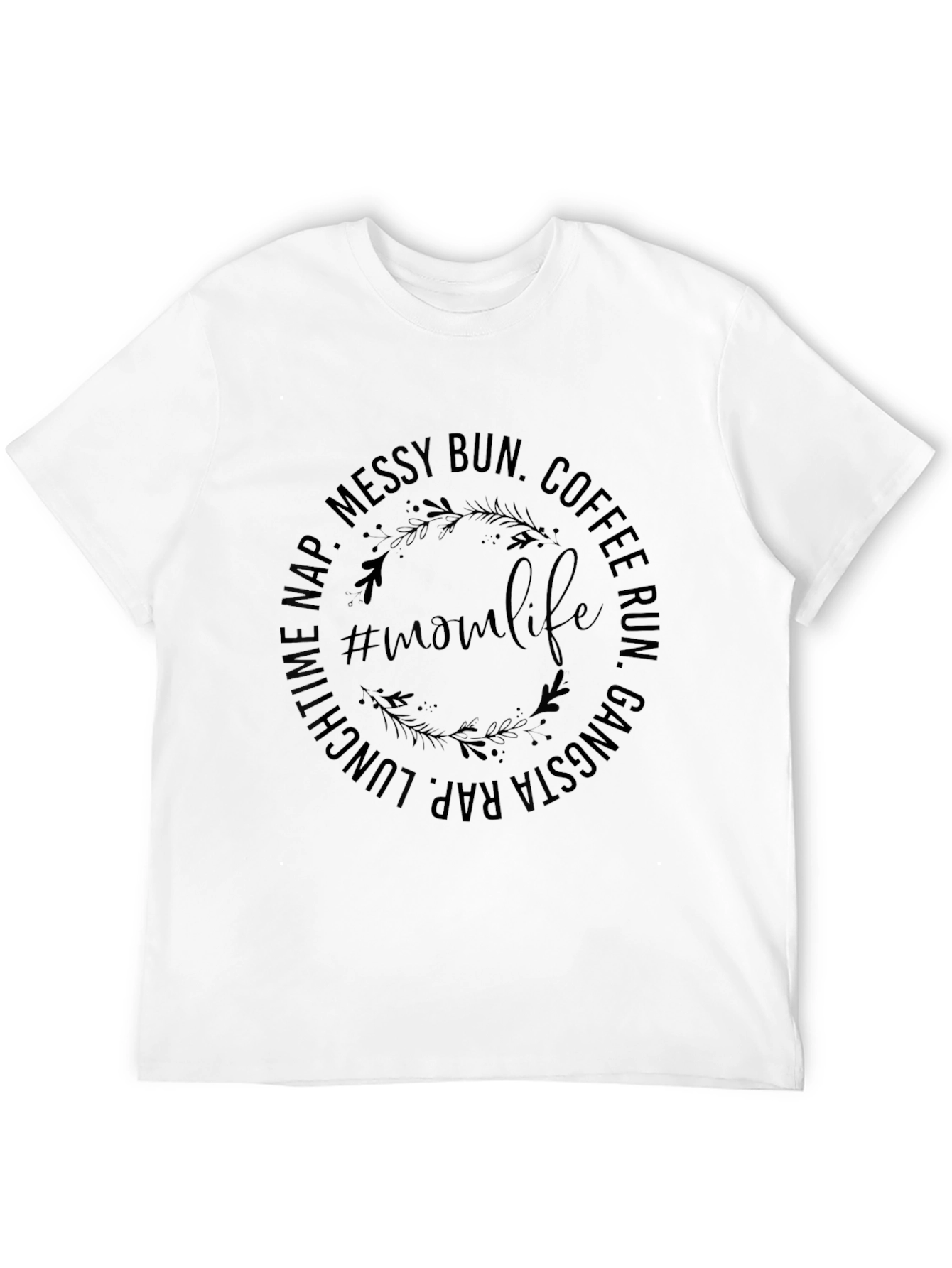 Mom Life Graphic T-Shirt - Black