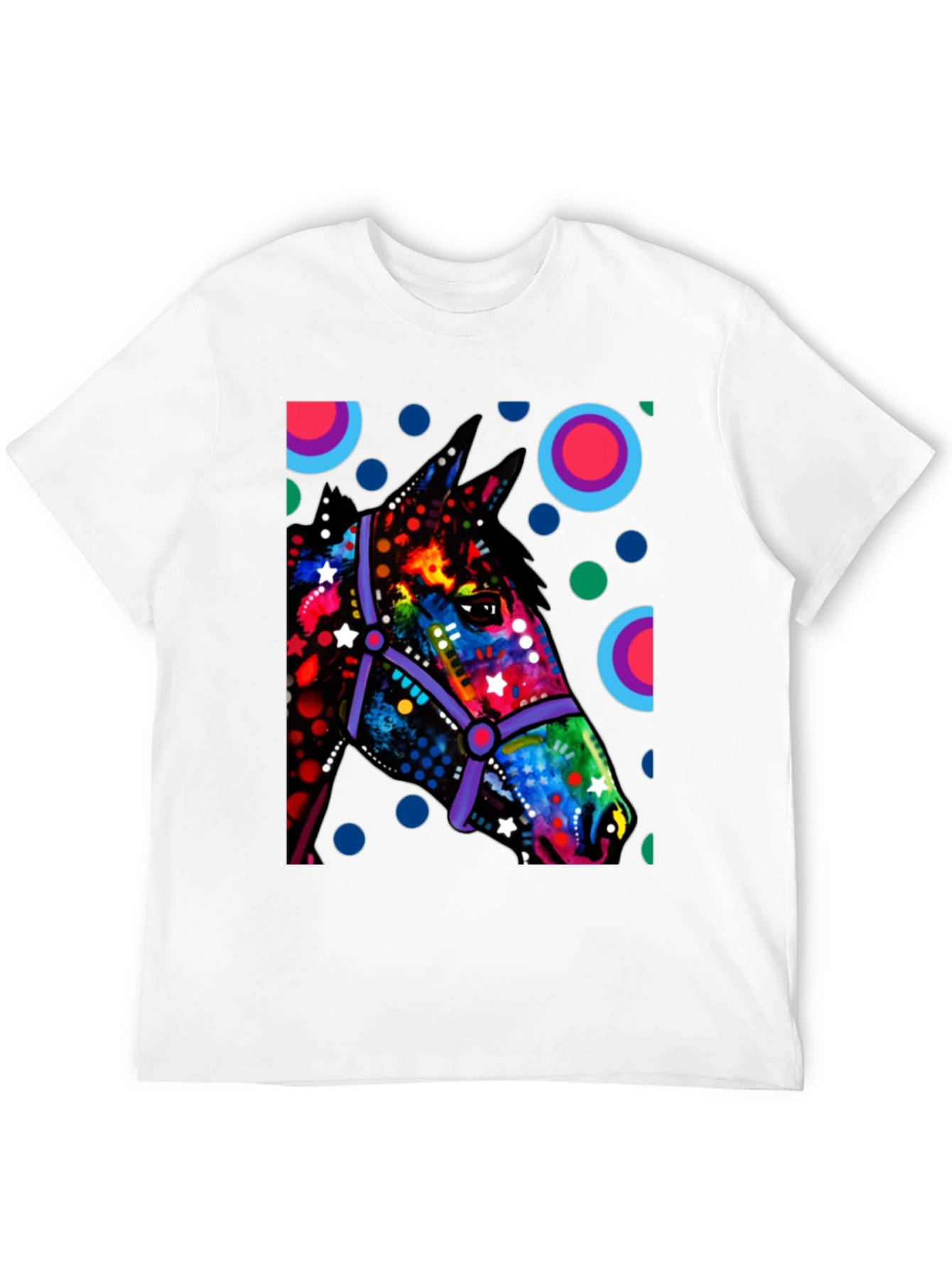 Vibrant Horse Graphic Tee - Unique Art T-Shirt
