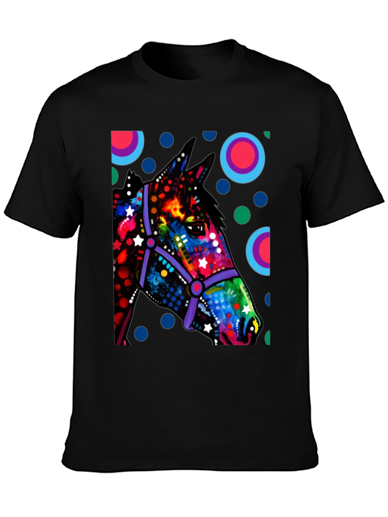 Vibrant Horse Graphic Tee - Unique Art T-Shirt