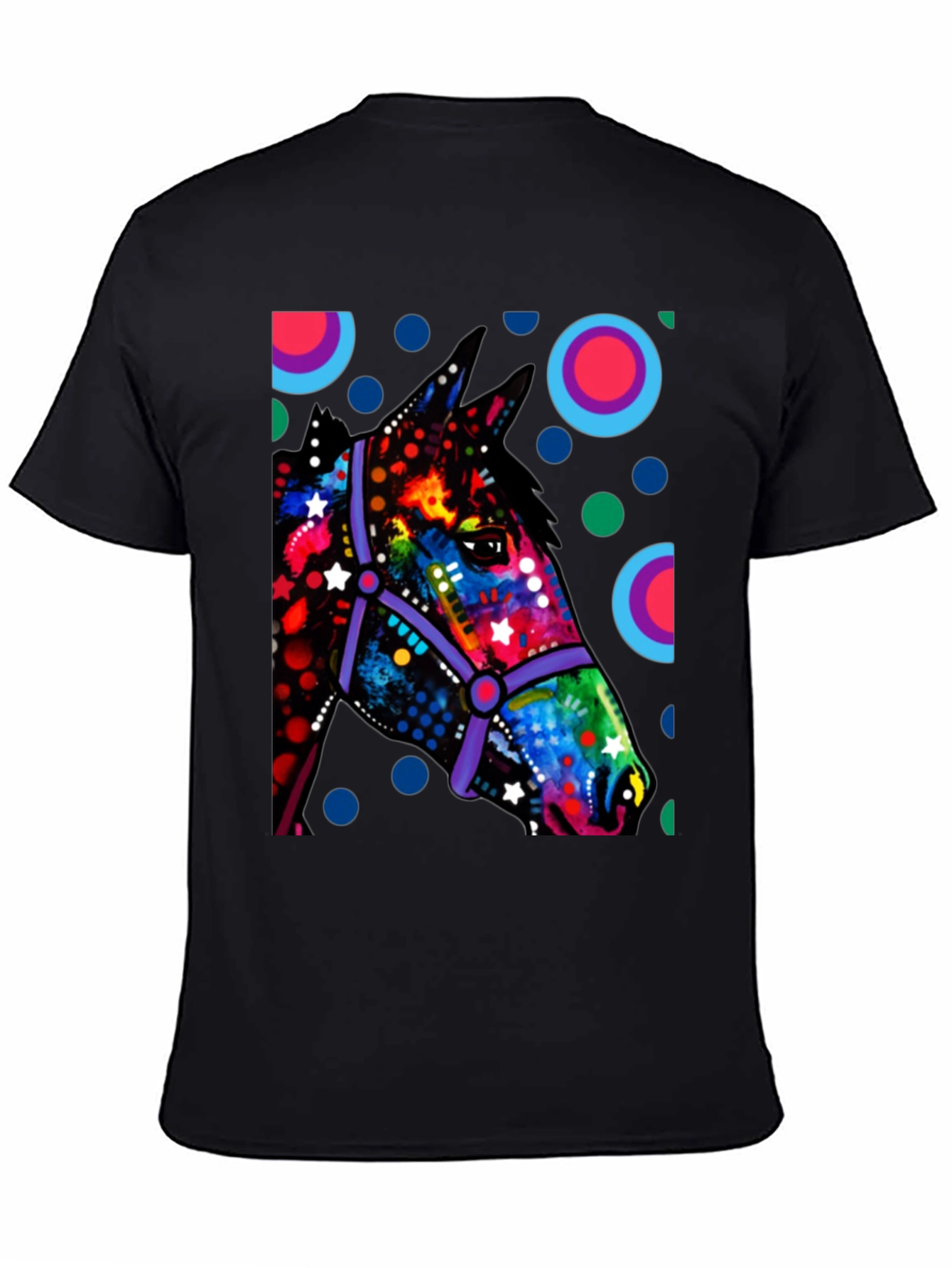 Vibrant Horse Graphic Tee - Unique Art T-Shirt