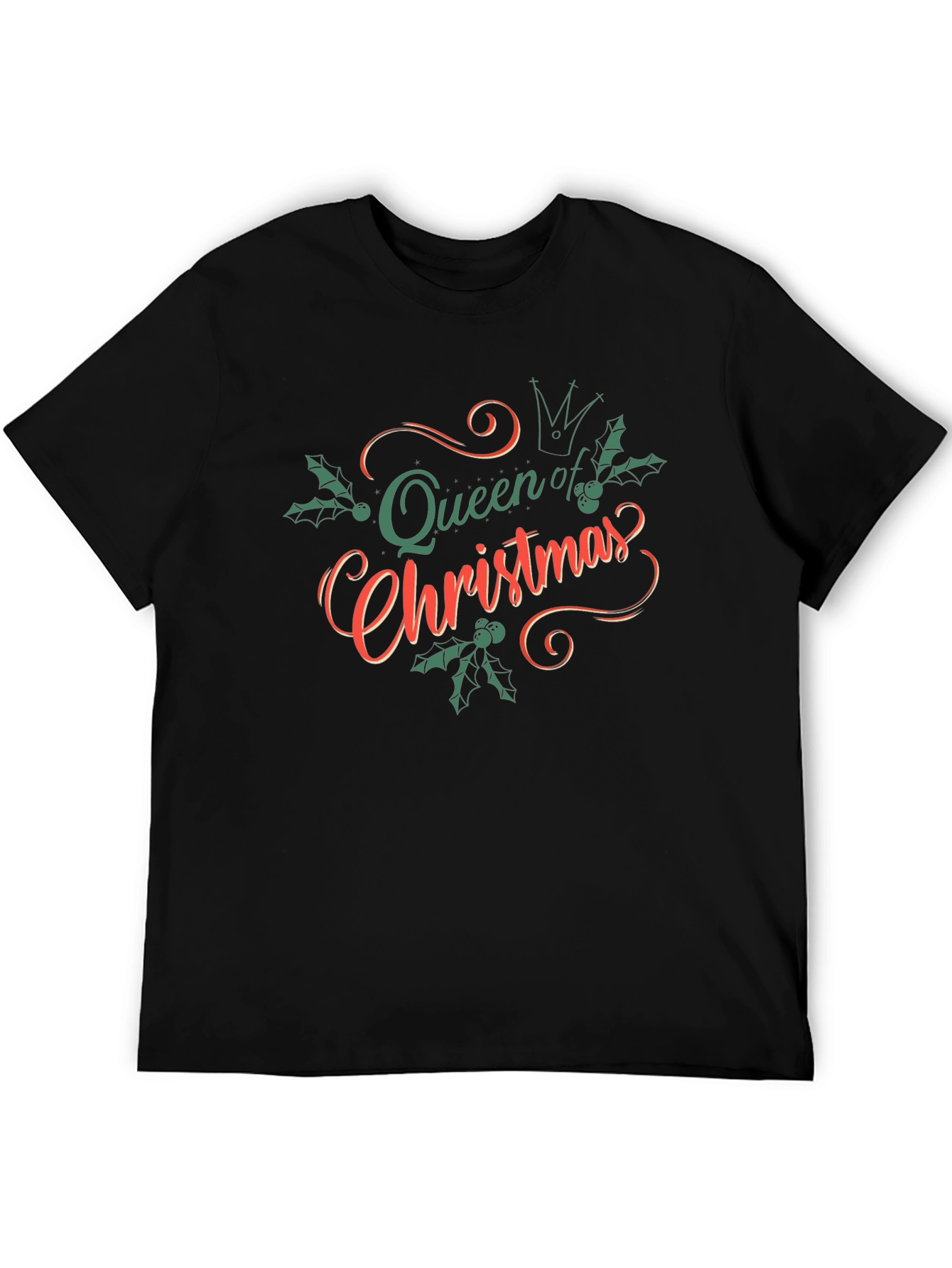 Queen of Christmas Black Graphic Tee