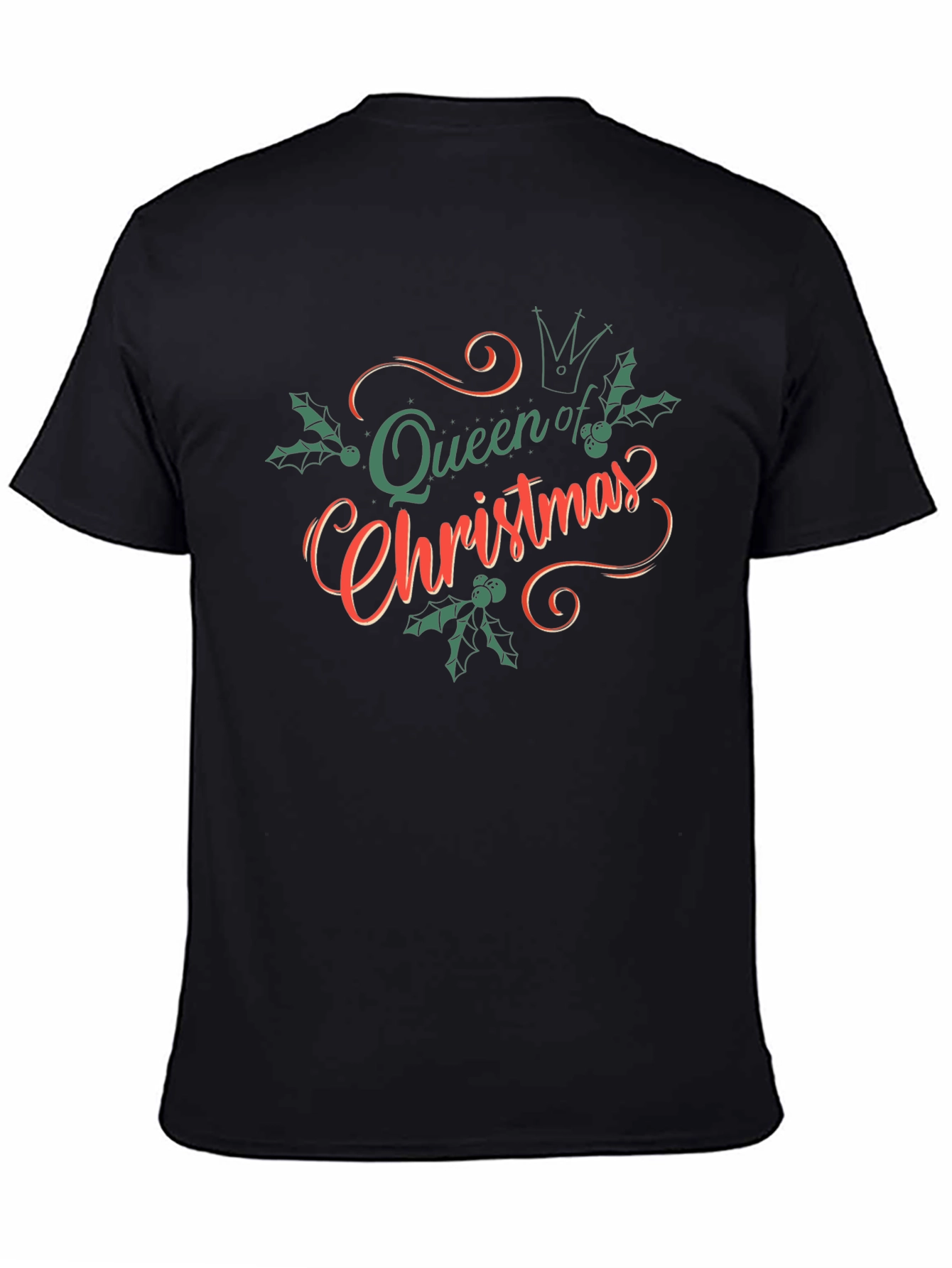 Queen of Christmas Black Graphic Tee