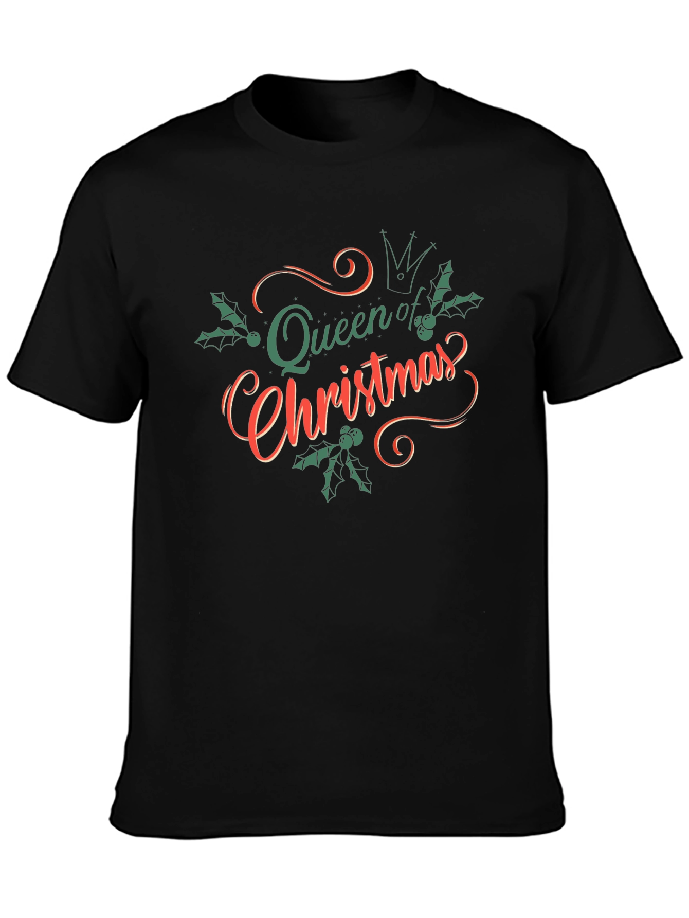 Queen of Christmas Black Graphic Tee