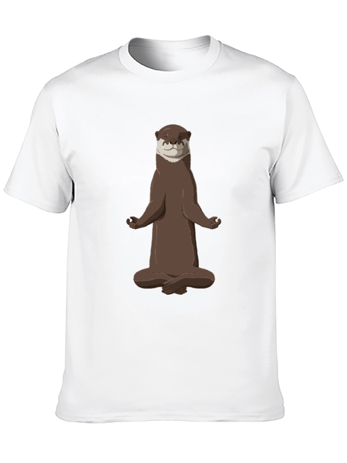 Zen Otter Black T-Shirt - Meditating Animal Tee