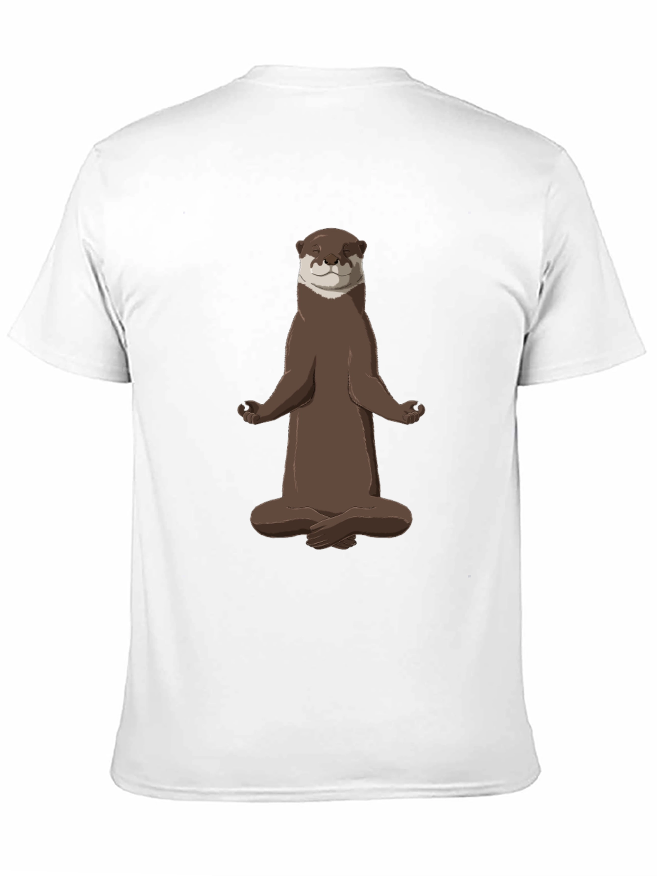 Zen Otter Black T-Shirt - Meditating Animal Tee