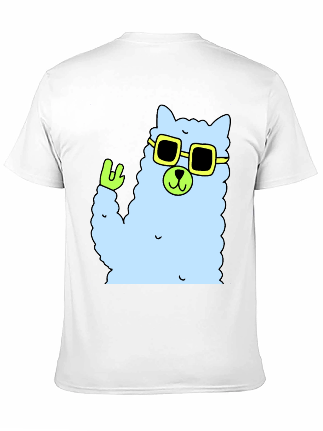Cool Llama Graphic Tee - Black Cotton T-Shirt