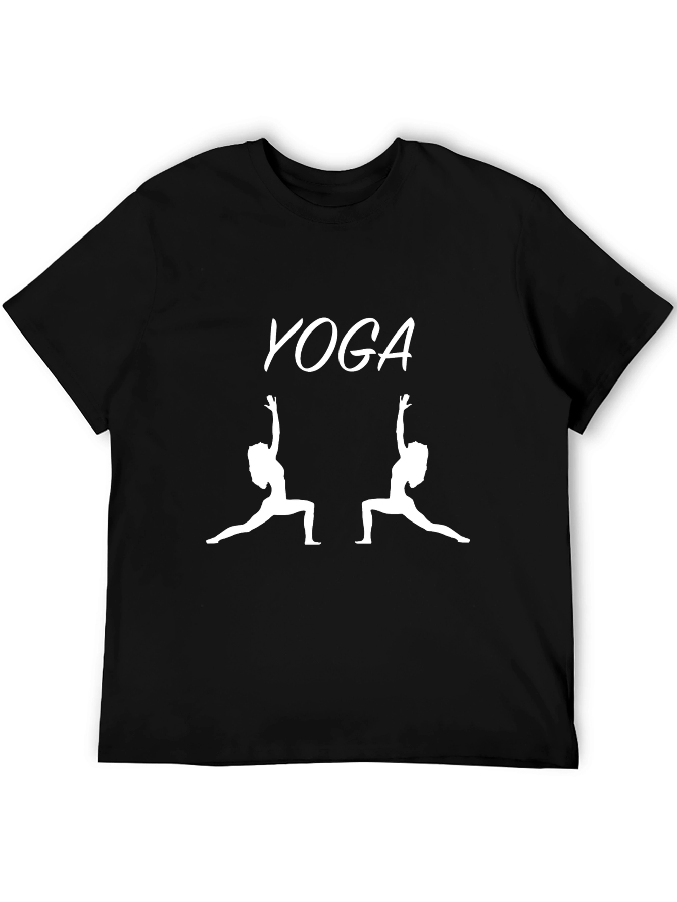 Yoga Silhouette Graphic Black T-Shirt