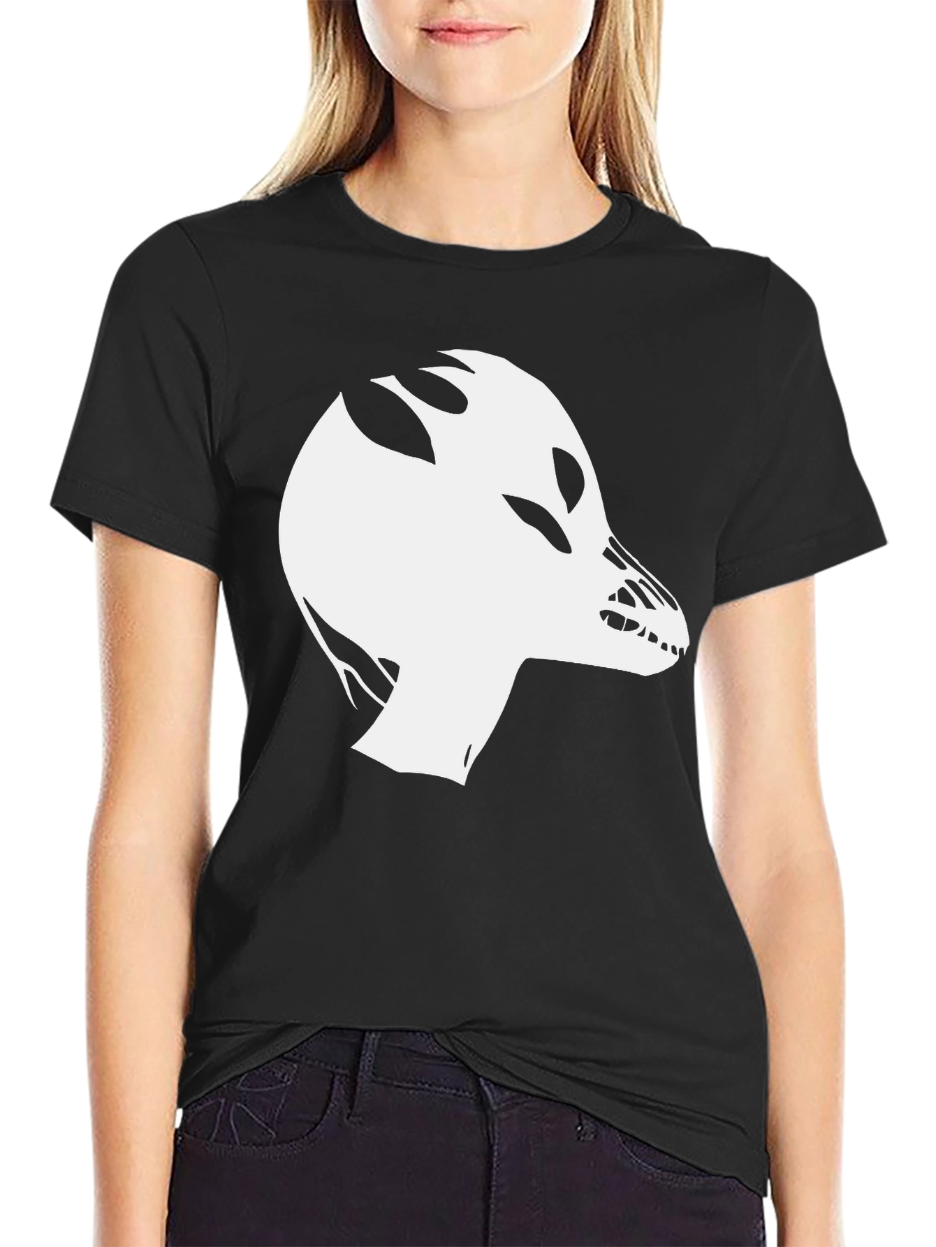 Abstract Creature Graphic Tee - Black