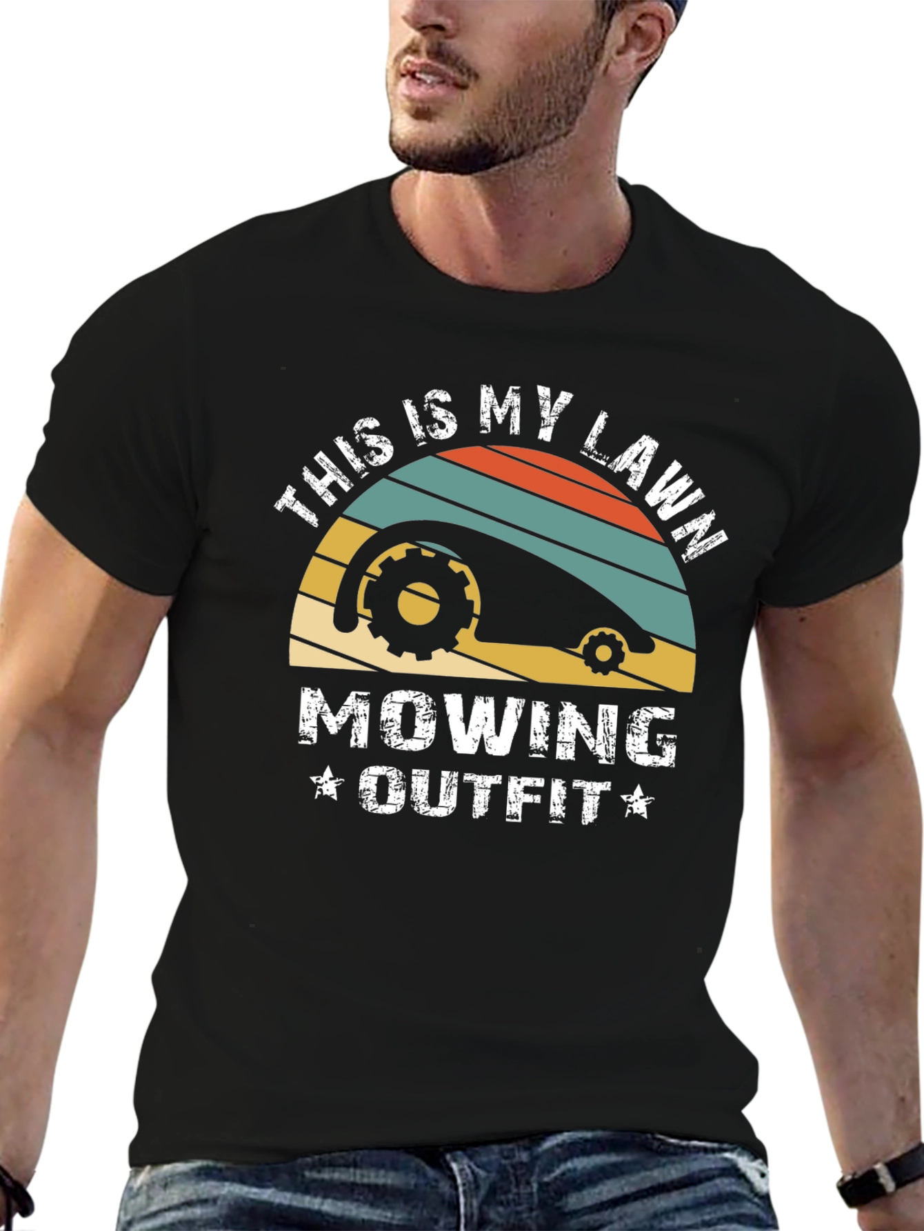 Lawn Mowing Outfit T-Shirt: Perfect for Gardening Enthusiasts