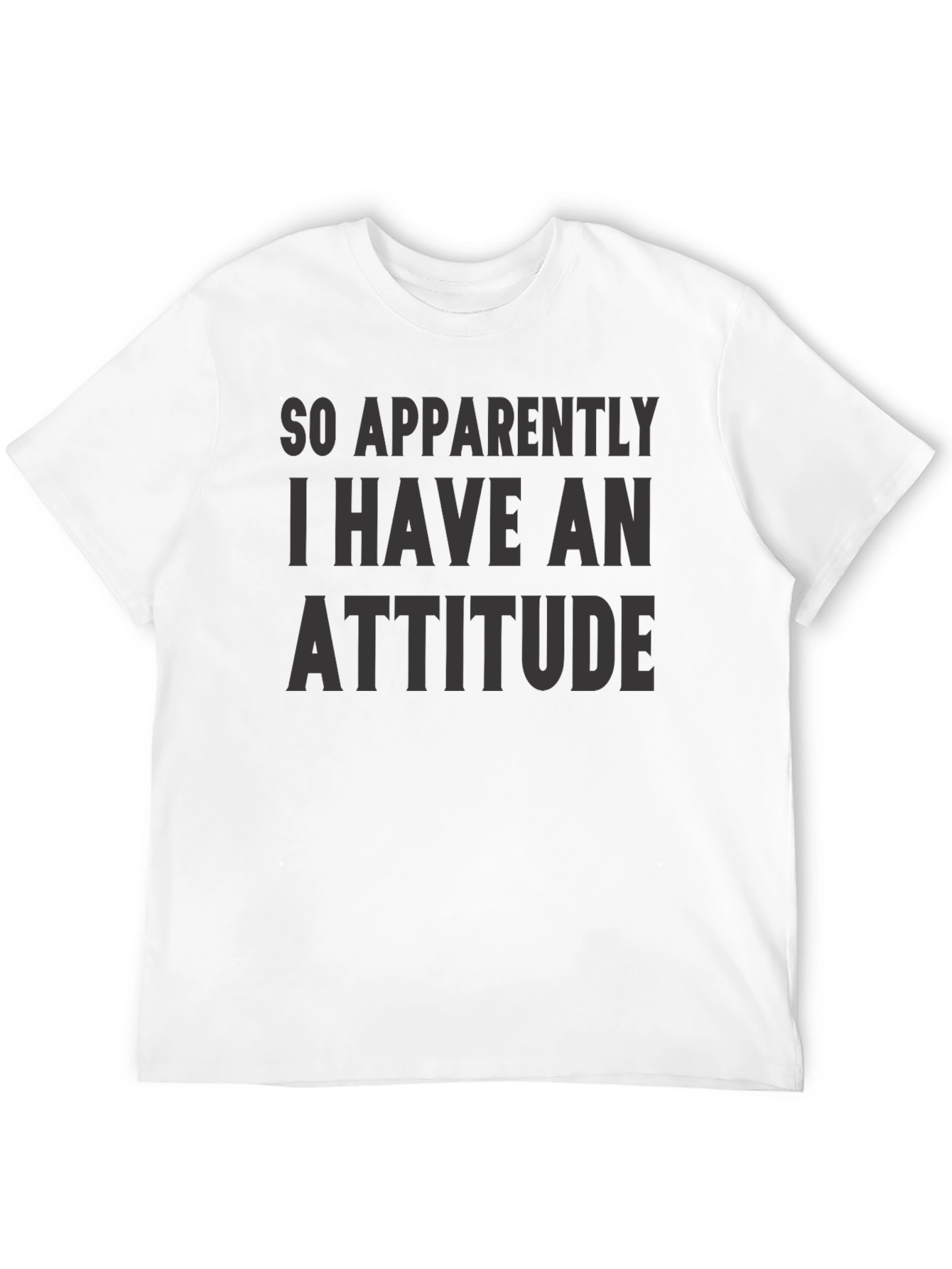 Attitude Slogan Graphic Print T-Shirt
