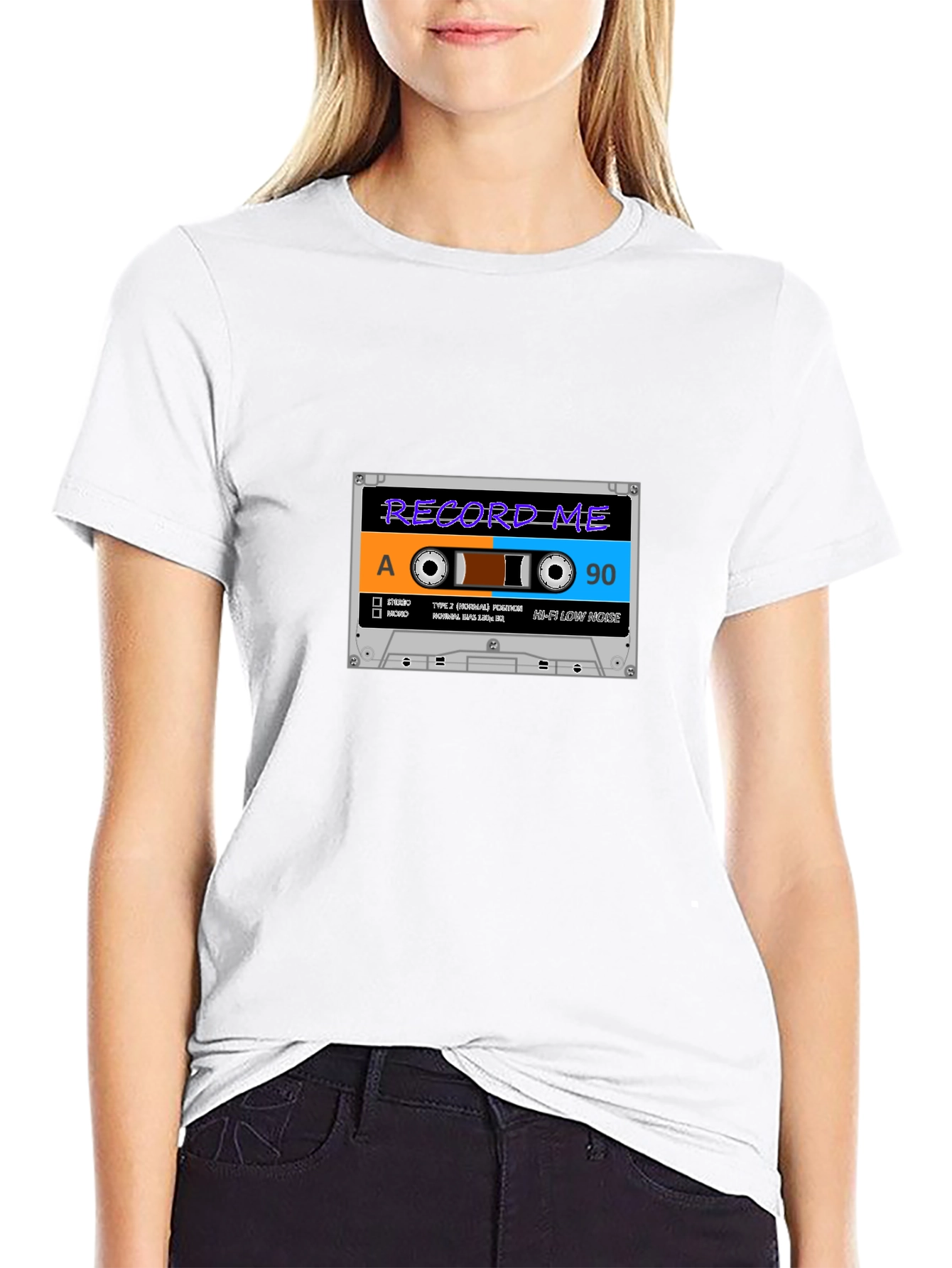 Retro Cassette Tape Graphic Black T-Shirt