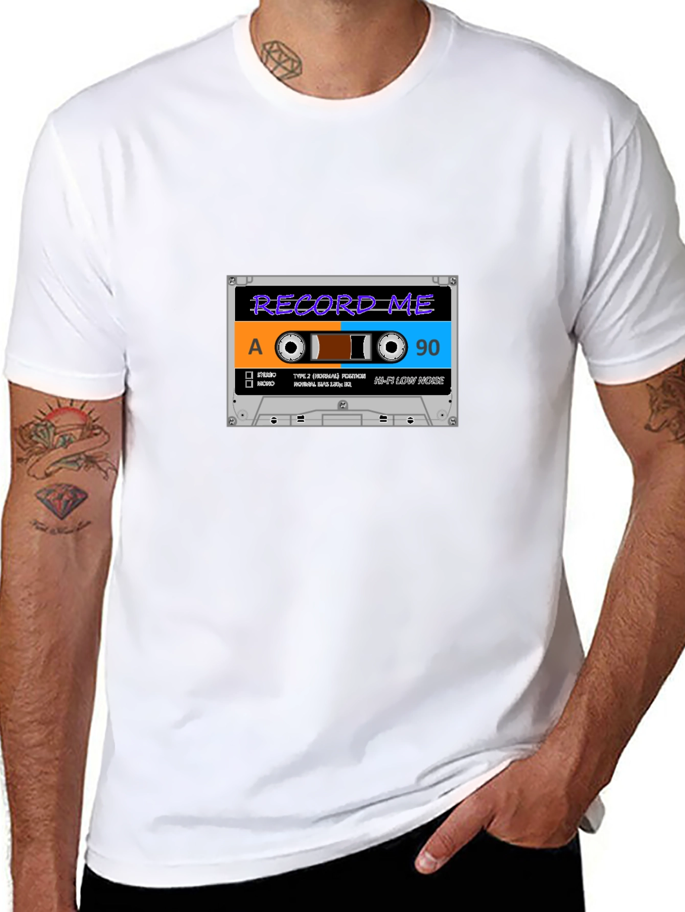 Retro Cassette Tape Graphic Black T-Shirt