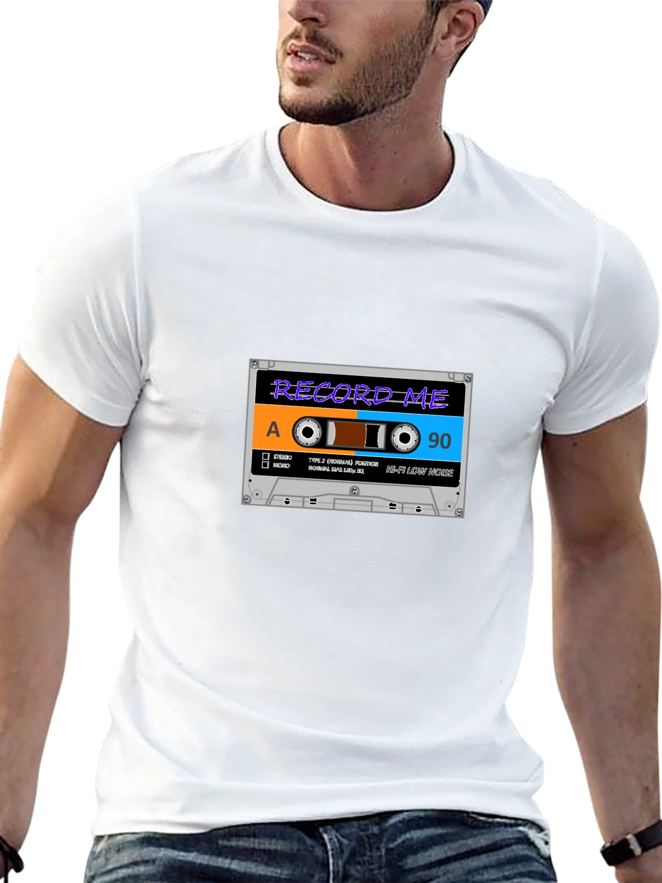 Retro Cassette Tape Graphic Black T-Shirt
