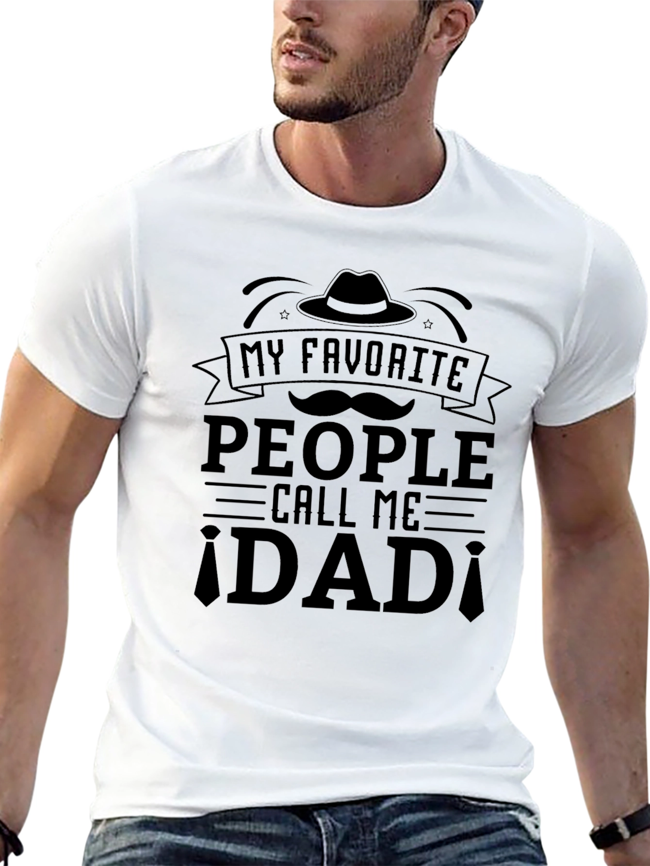 My Favorite People Call Me Dad Black T-Shirt