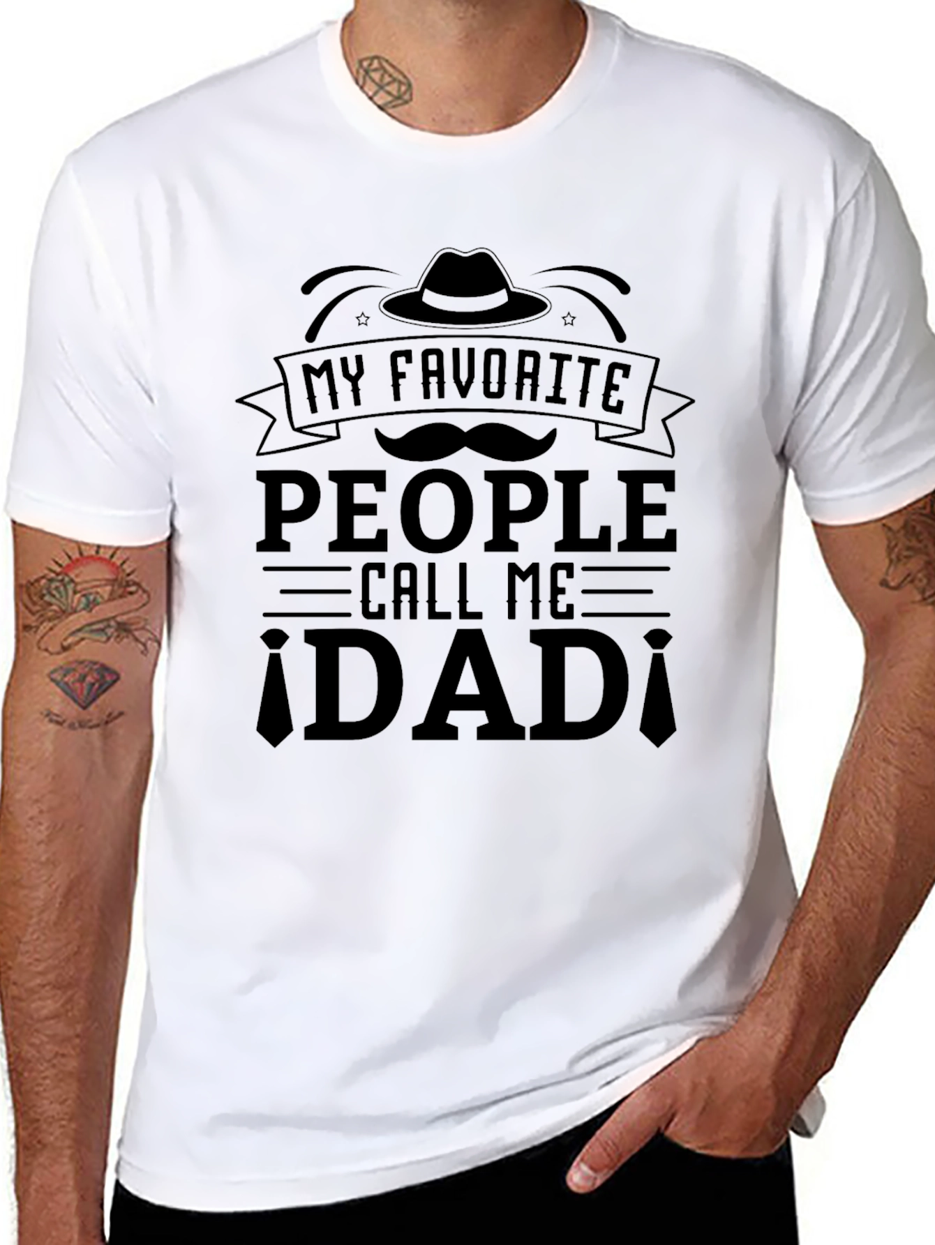 My Favorite People Call Me Dad Black T-Shirt