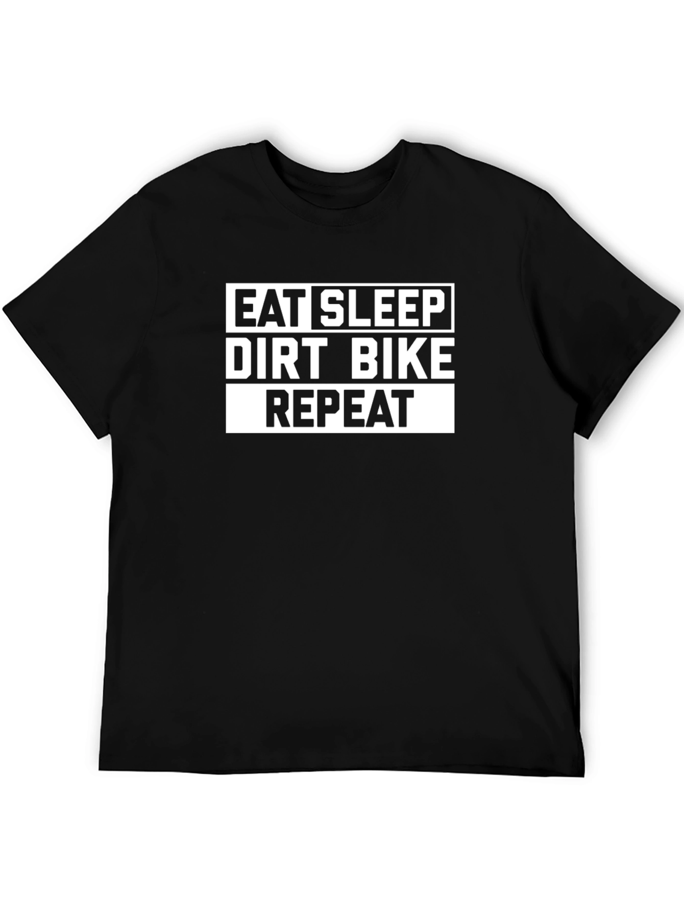 Eat Sleep Dirt Bike Repeat Black T-Shirt