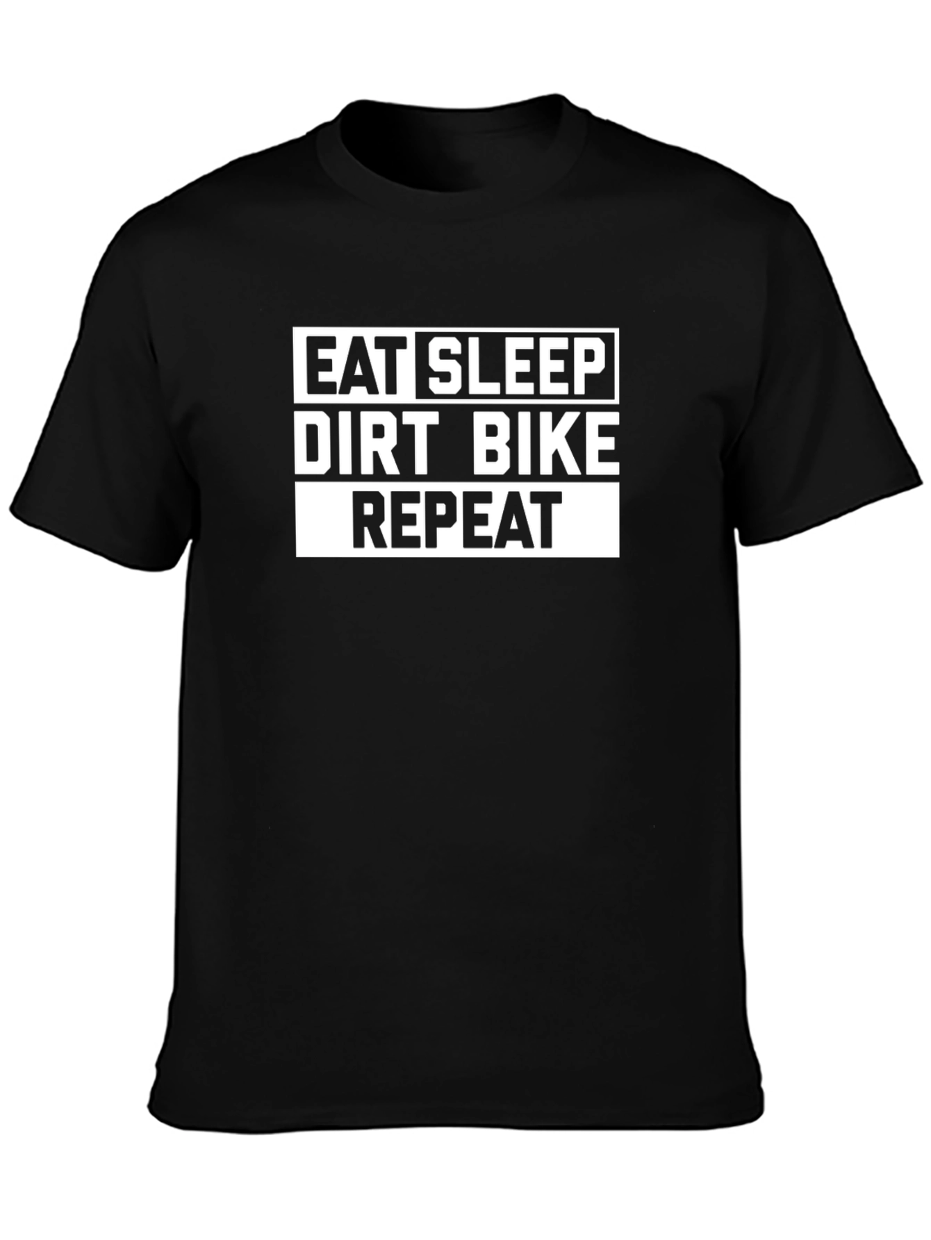 Eat Sleep Dirt Bike Repeat Black T-Shirt