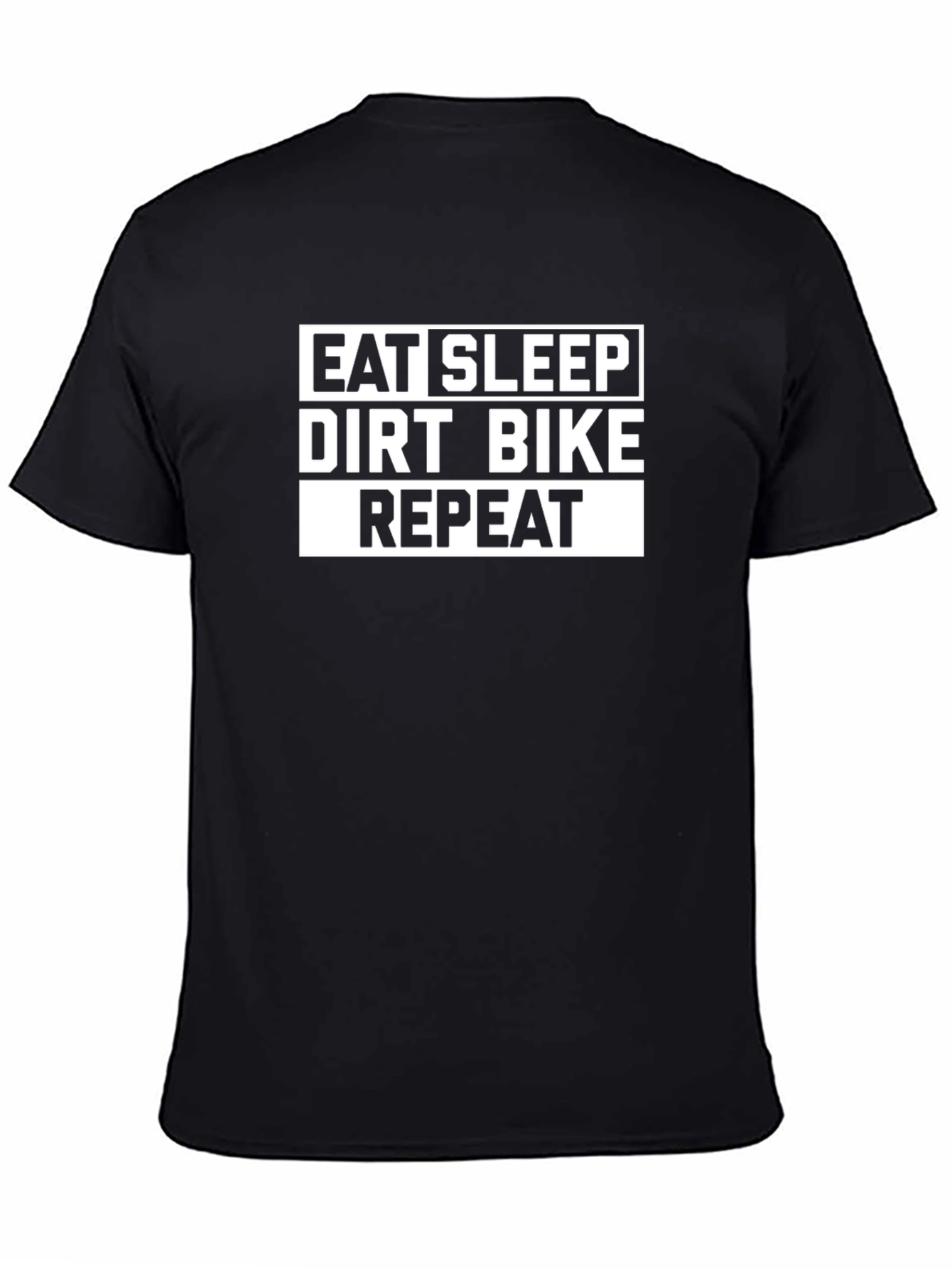 Eat Sleep Dirt Bike Repeat Black T-Shirt