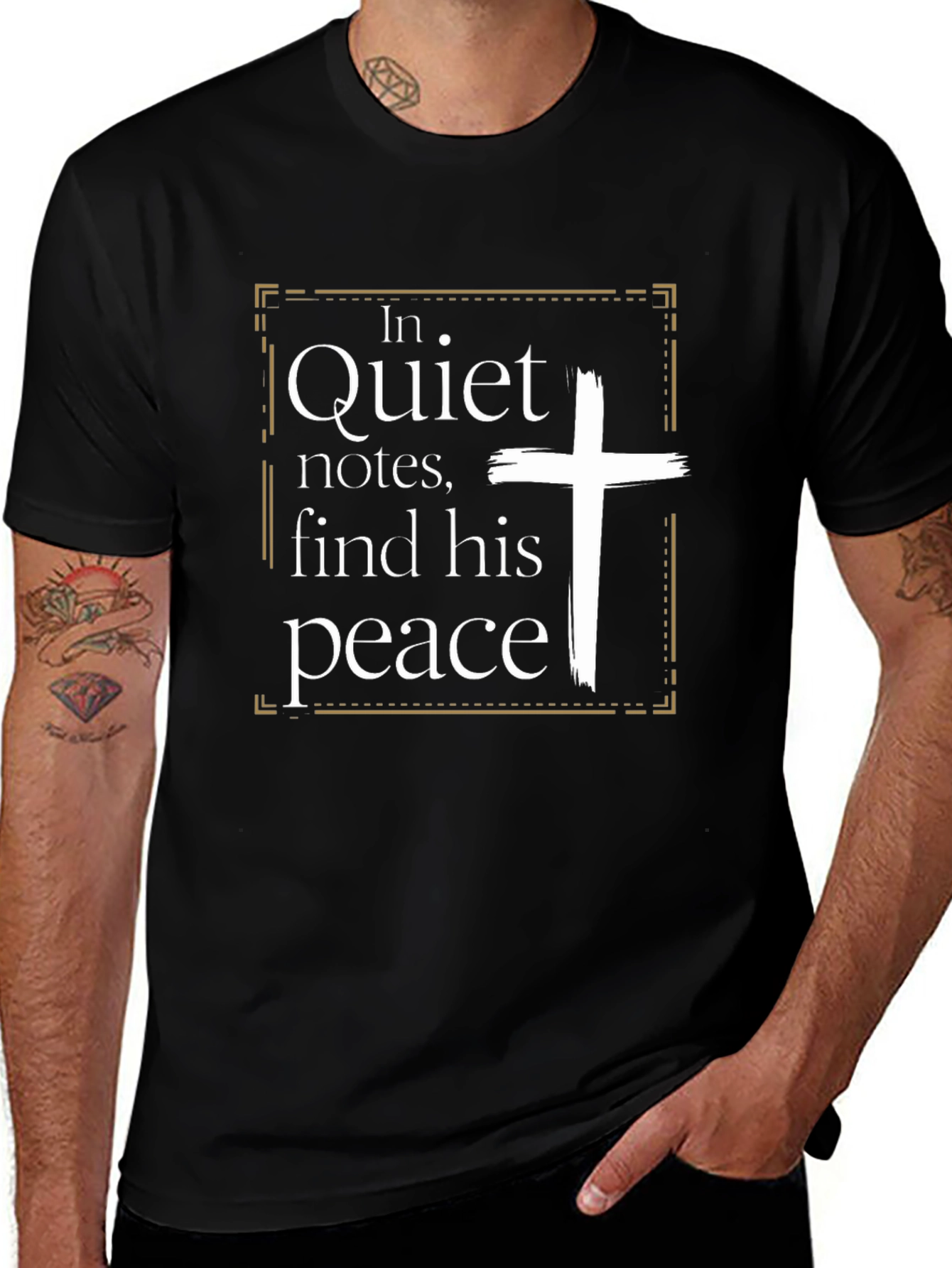 Quiet Notes Find His Peace Christian T-Shirt