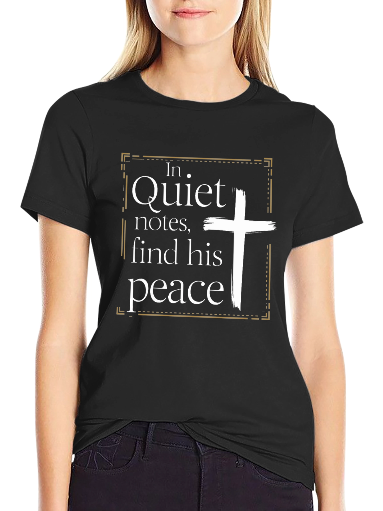 Quiet Notes Find His Peace Christian T-Shirt