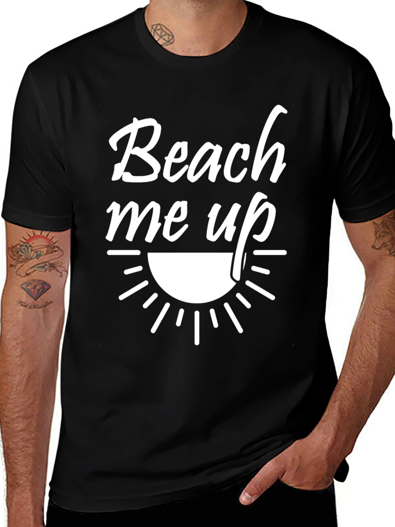 Beach Me Up Black Graphic Tee