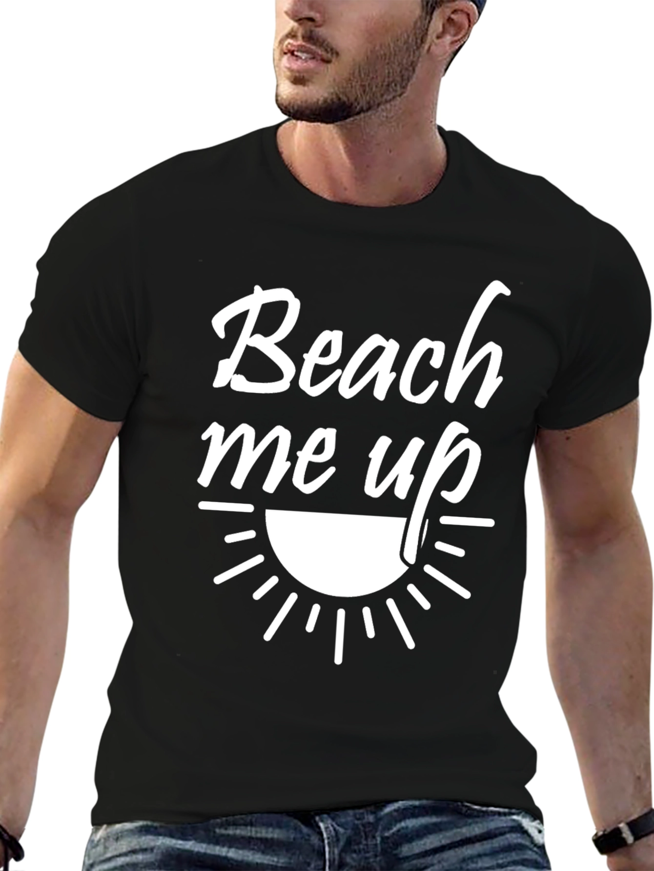 Beach Me Up Black Graphic Tee
